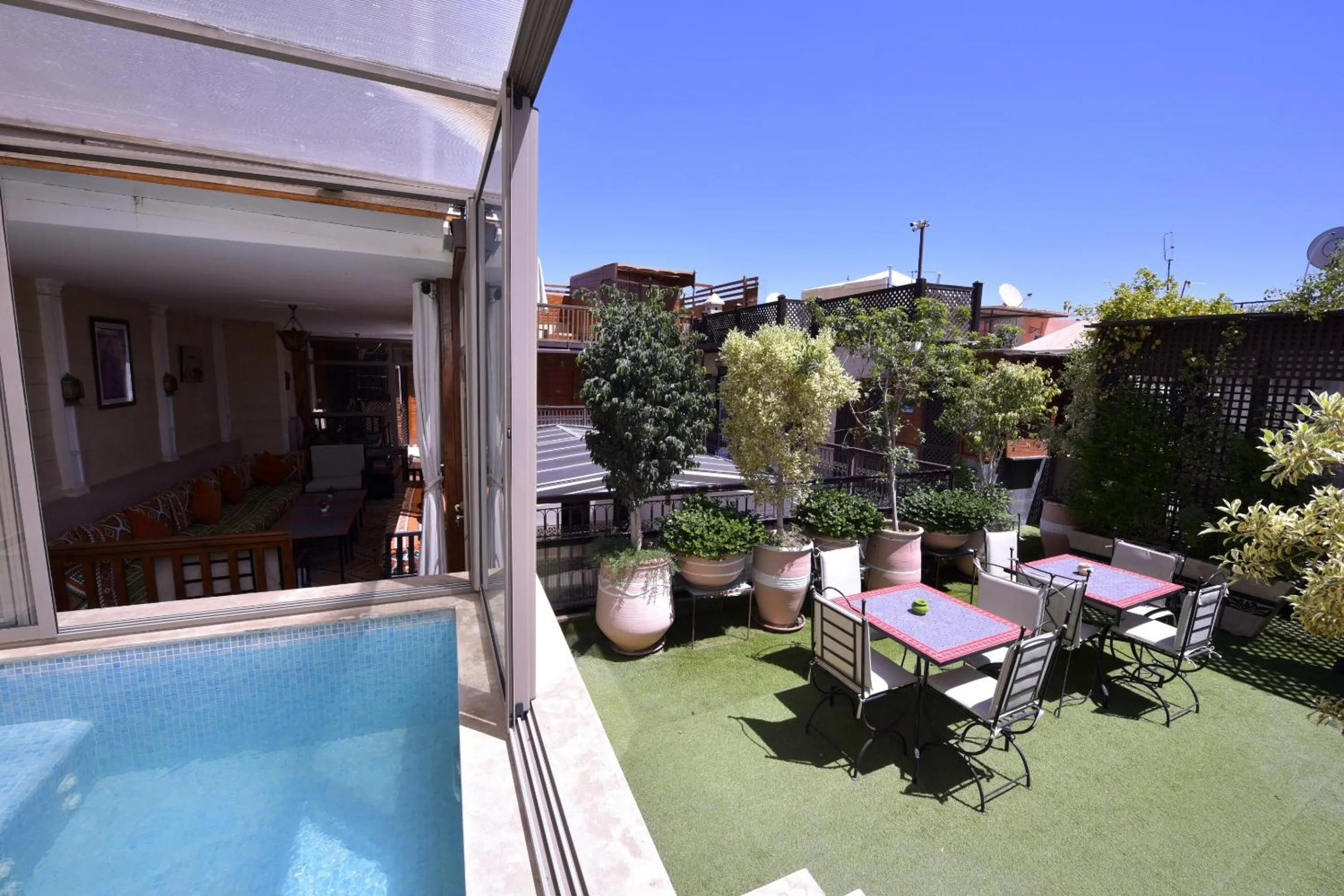 Pool view in RIAD KALE POLIS