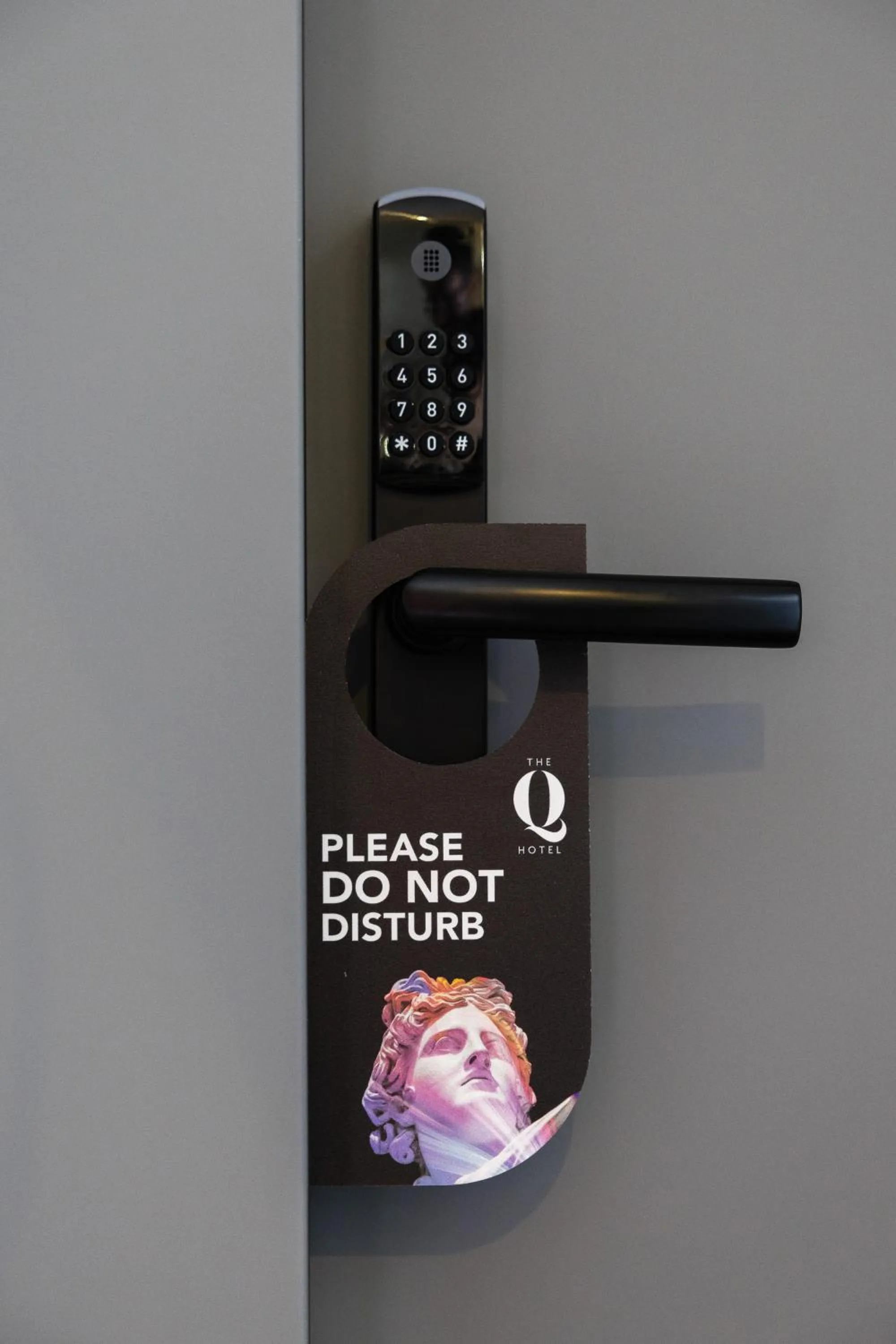 Text overlay in The Q Hotel