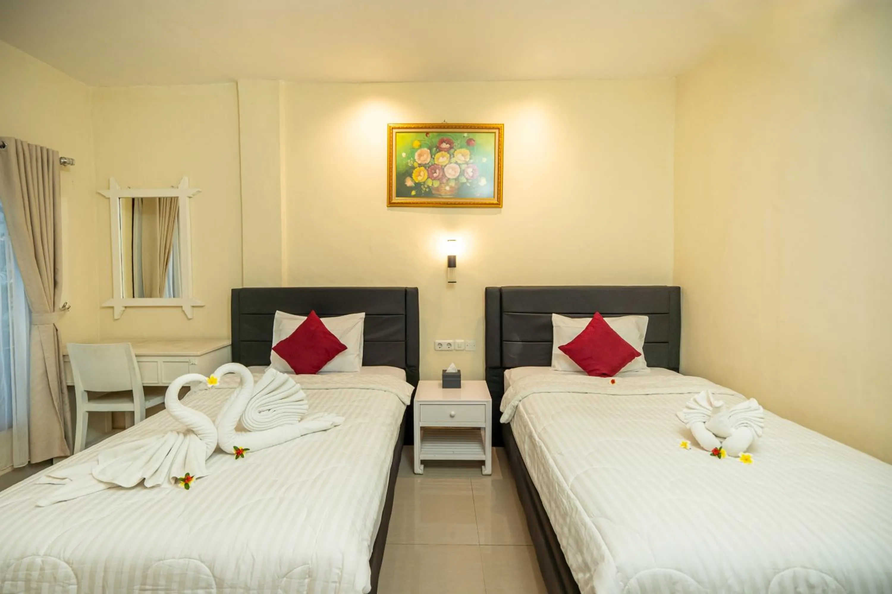 Bed in Grand Melka Hotel