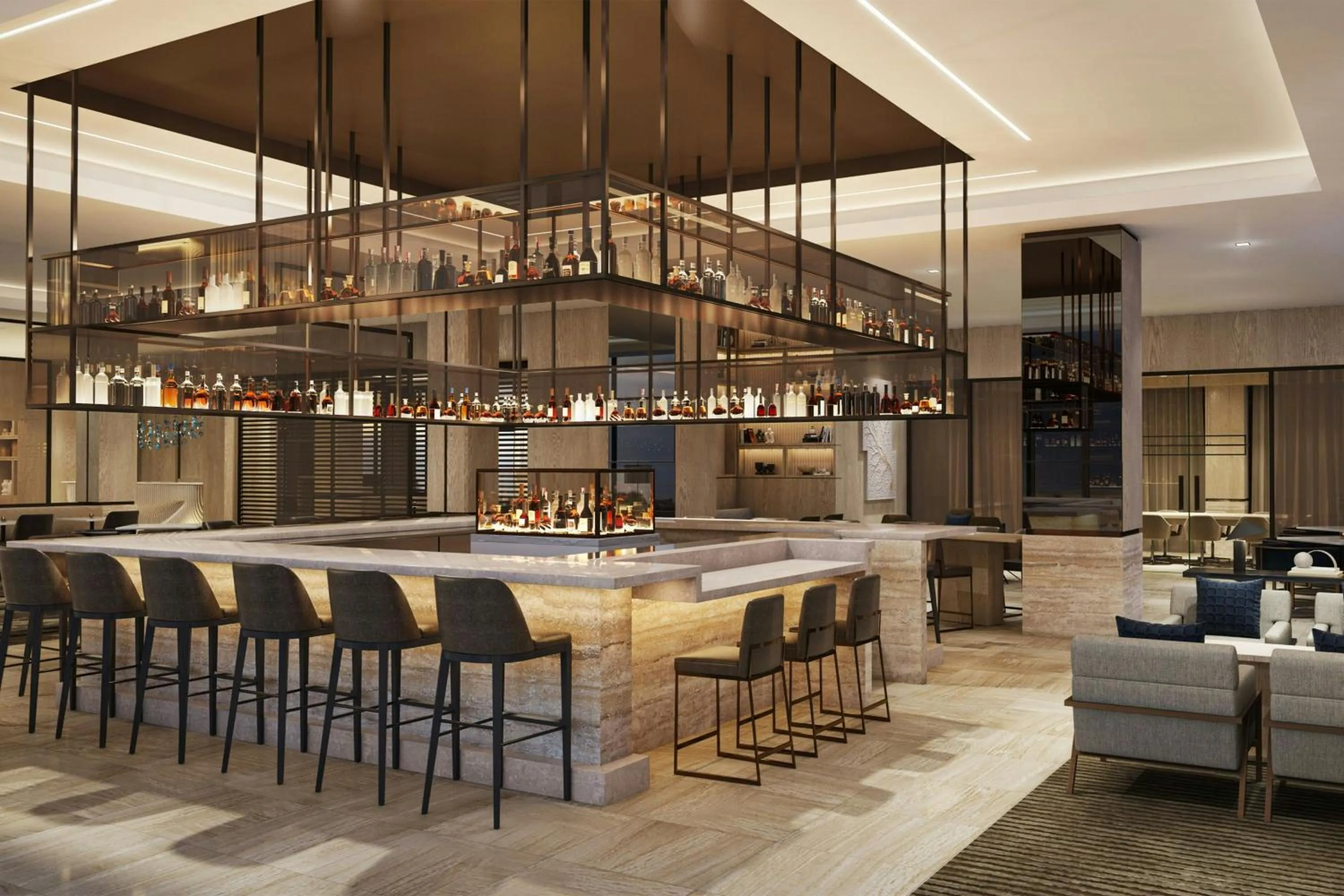 Lounge or bar in AC Hotel by Marriott Jacksonville St Johns Town Center