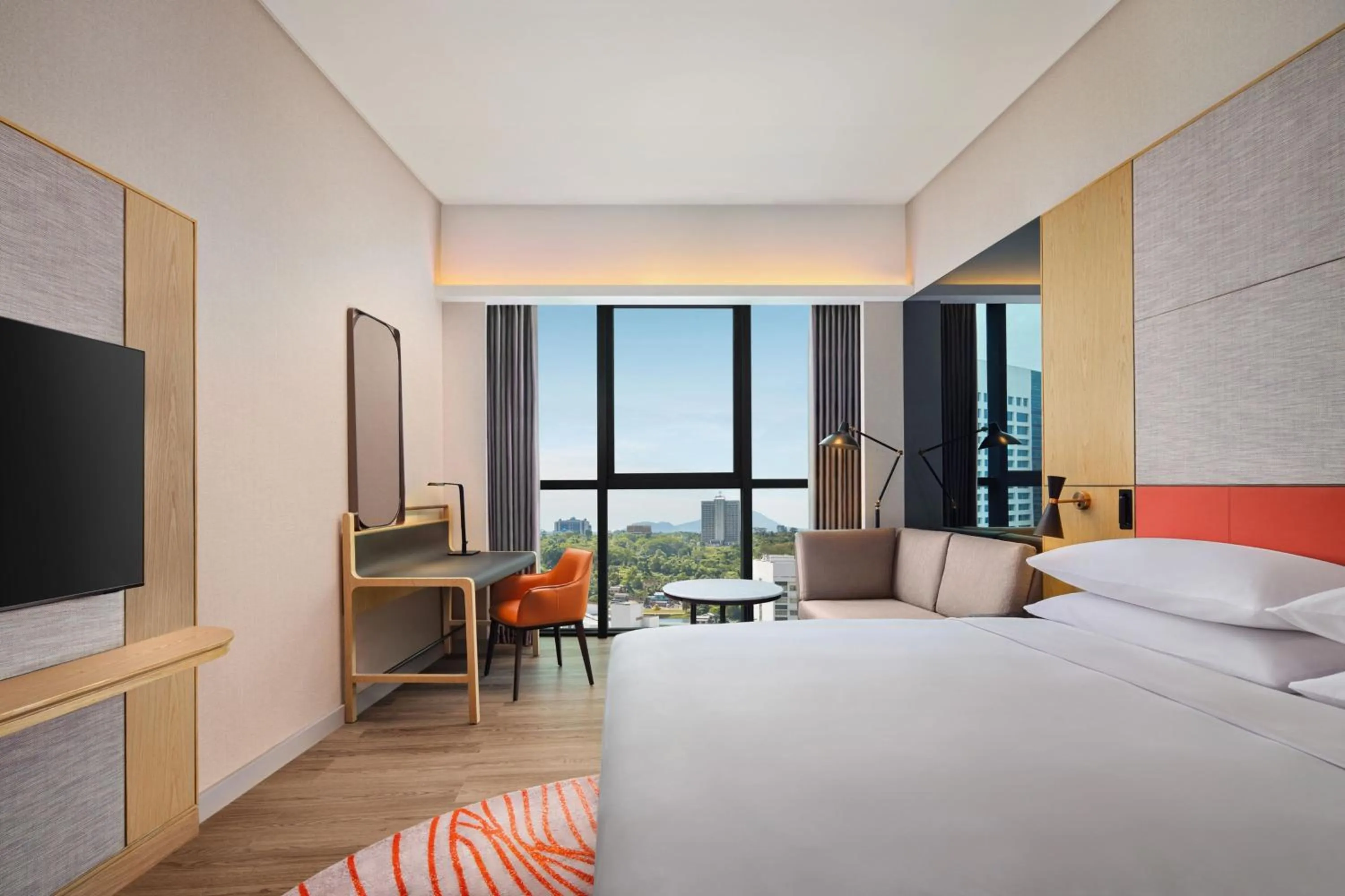 Photo of the whole room, Bed in Sheraton Kuching Hotel