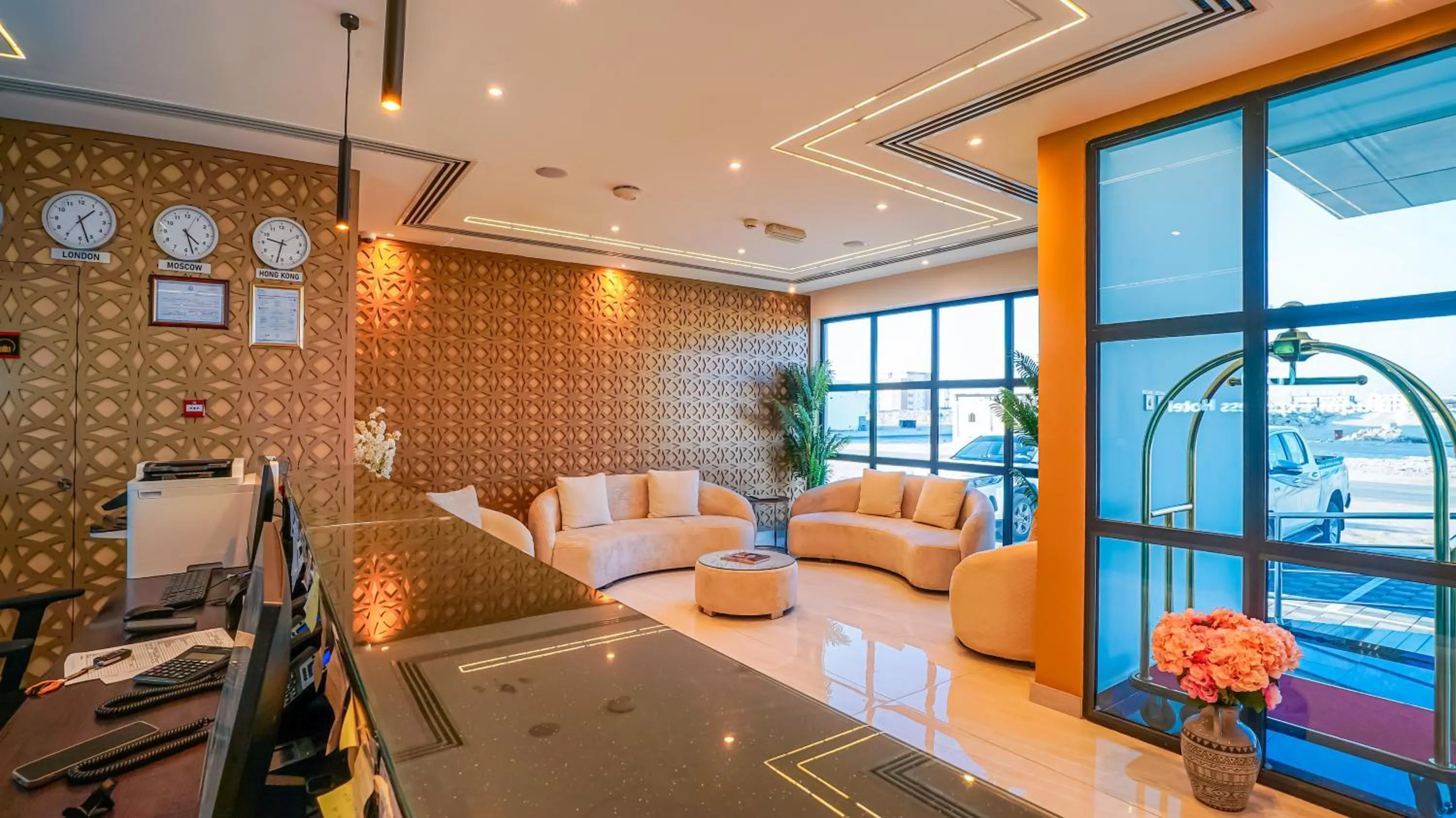 Seating area in Duqm Express Hotel