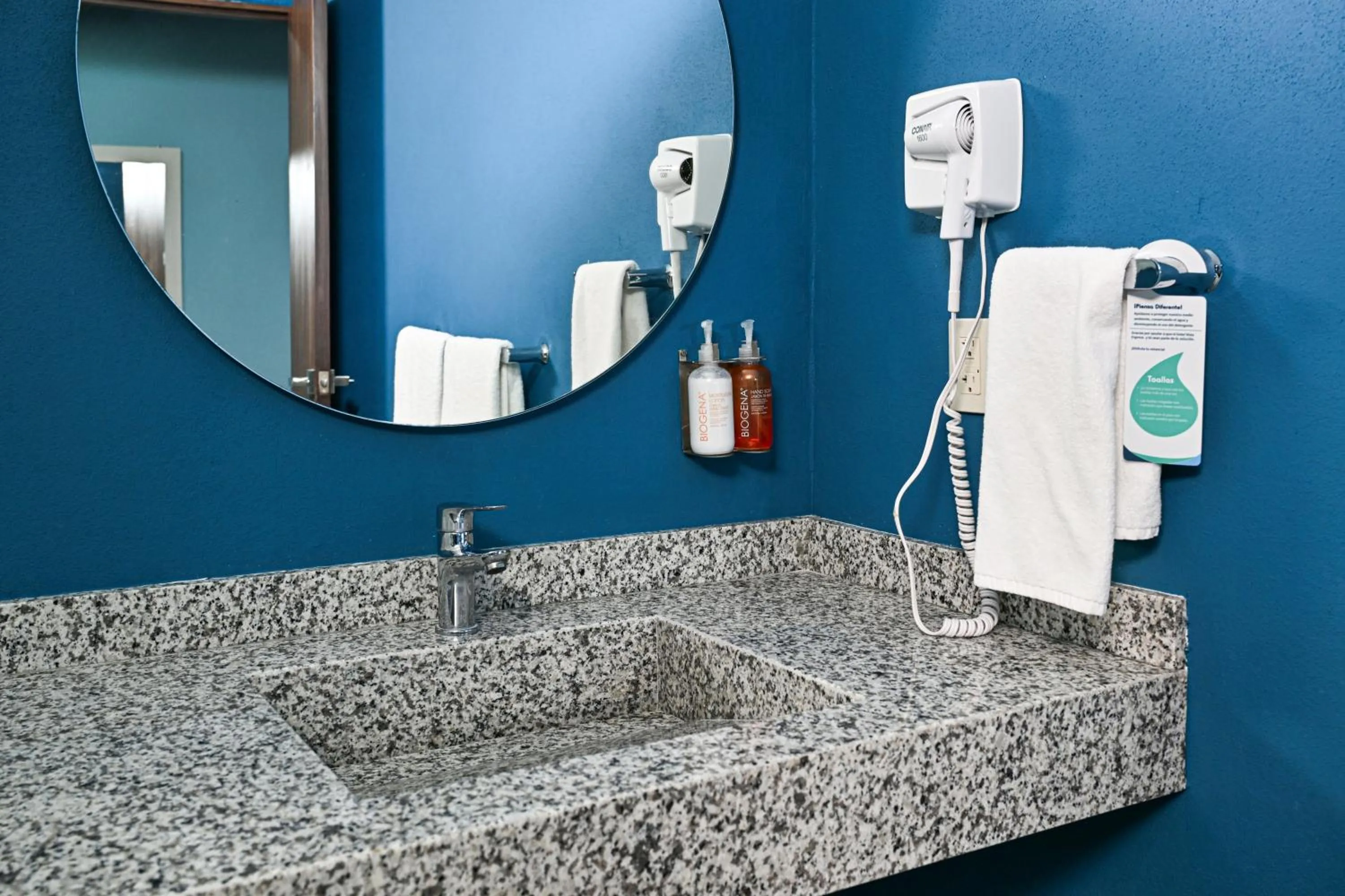 Bathroom in Vista Express Guadalajara Expo SureStay Collection by BW