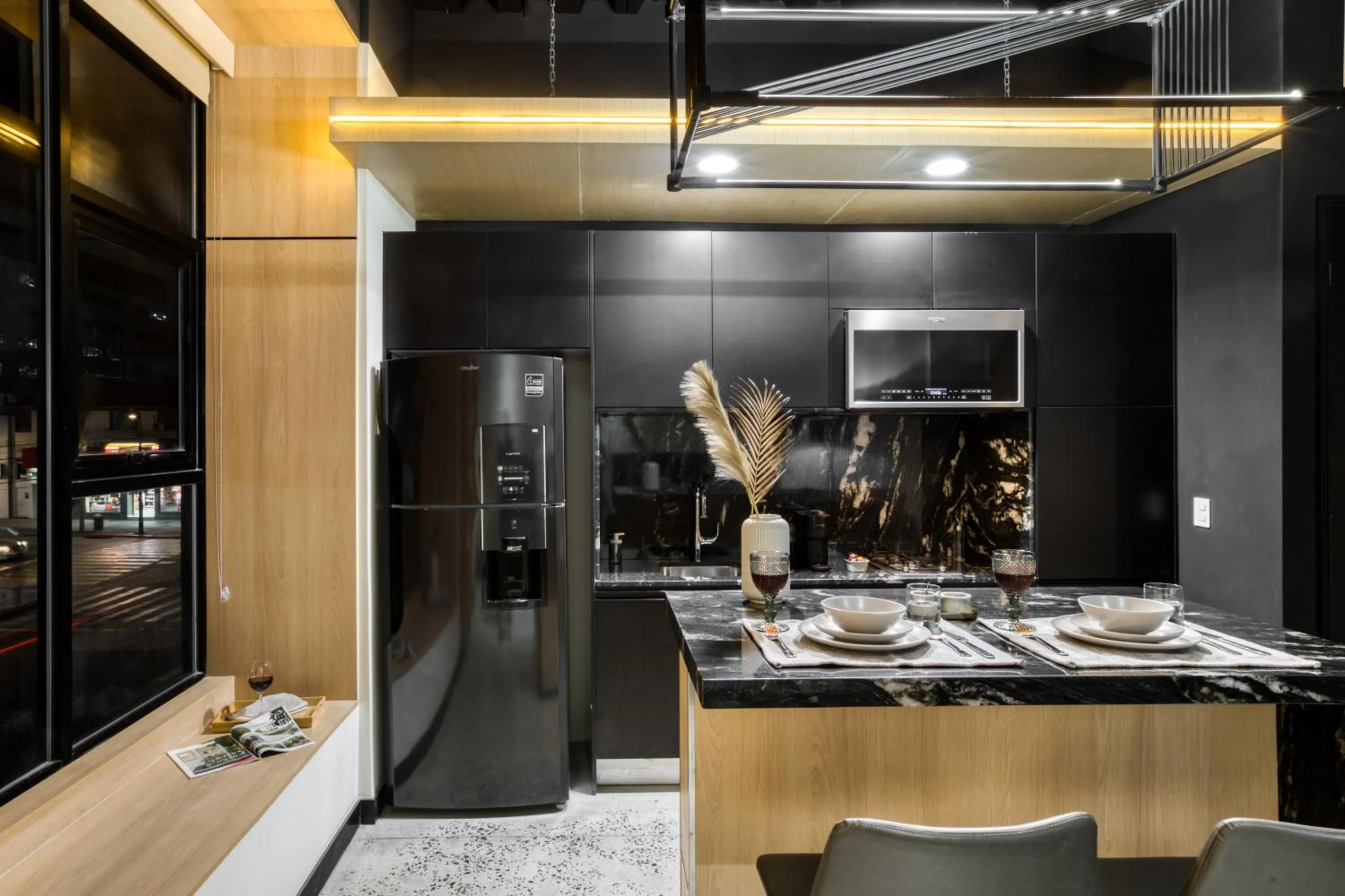 Kitchen or kitchenette in Downtown Designer Apartments by ULIV