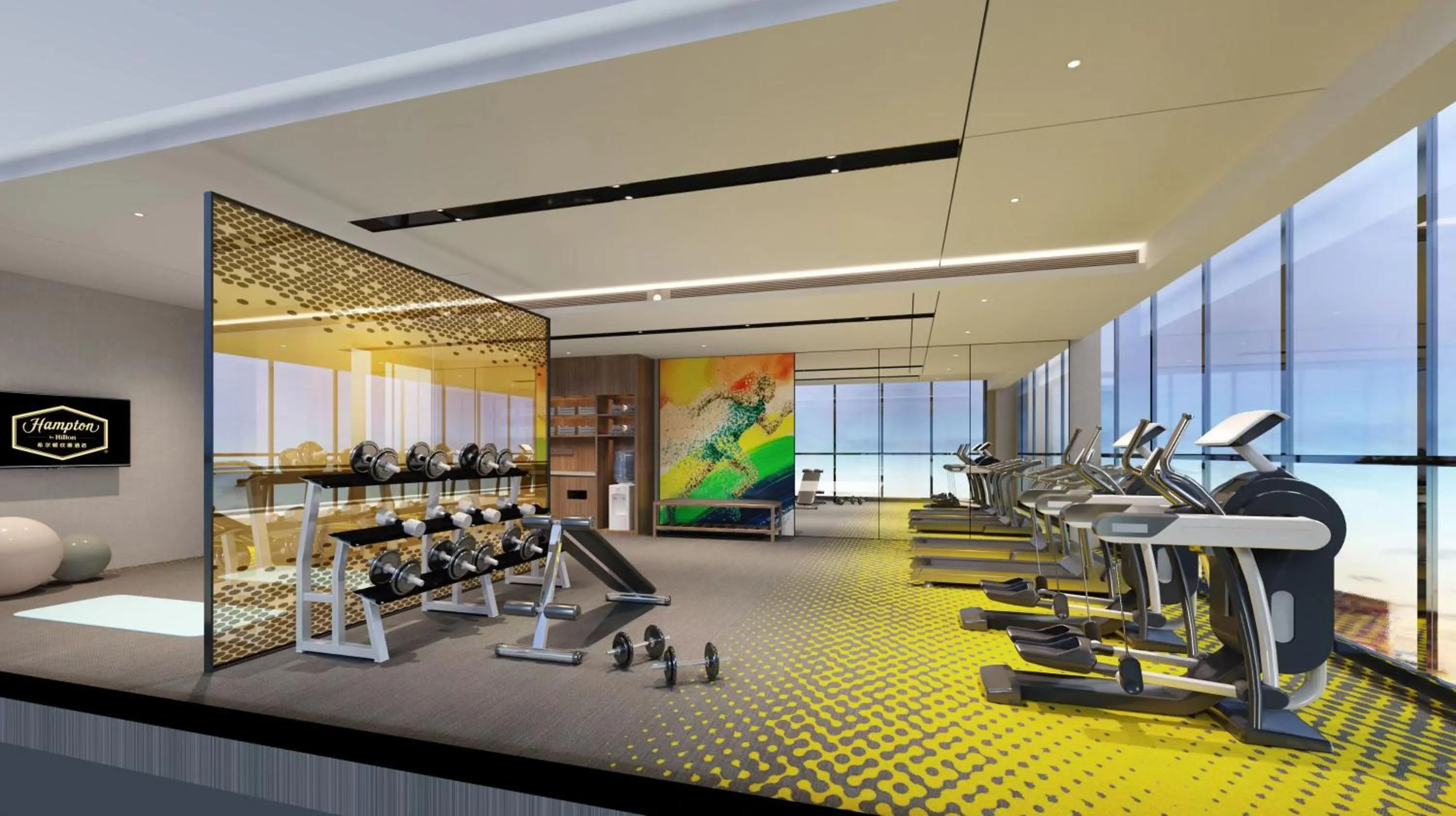 Fitness centre/facilities in Hampton by Hilton Hangzhou Zhuantang Academy of Fine Arts