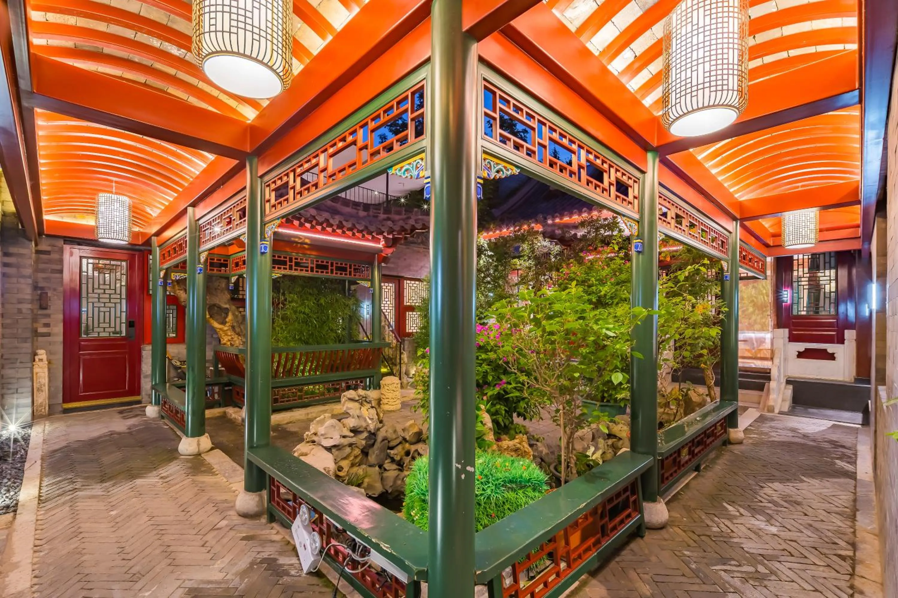 Garden in The JOY courtyard Beijing near Tiananmen Forbidden City