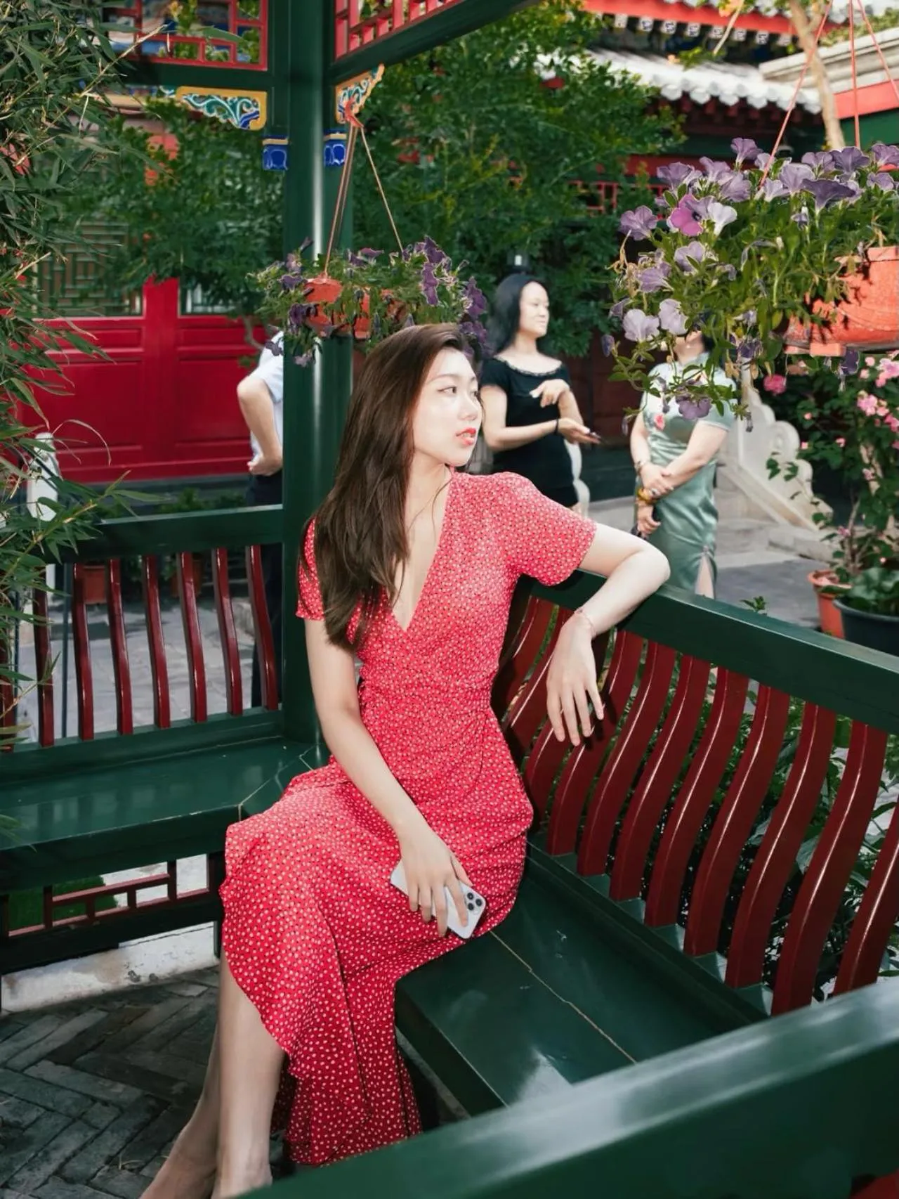 People in The JOY courtyard Beijing near Tiananmen Forbidden City