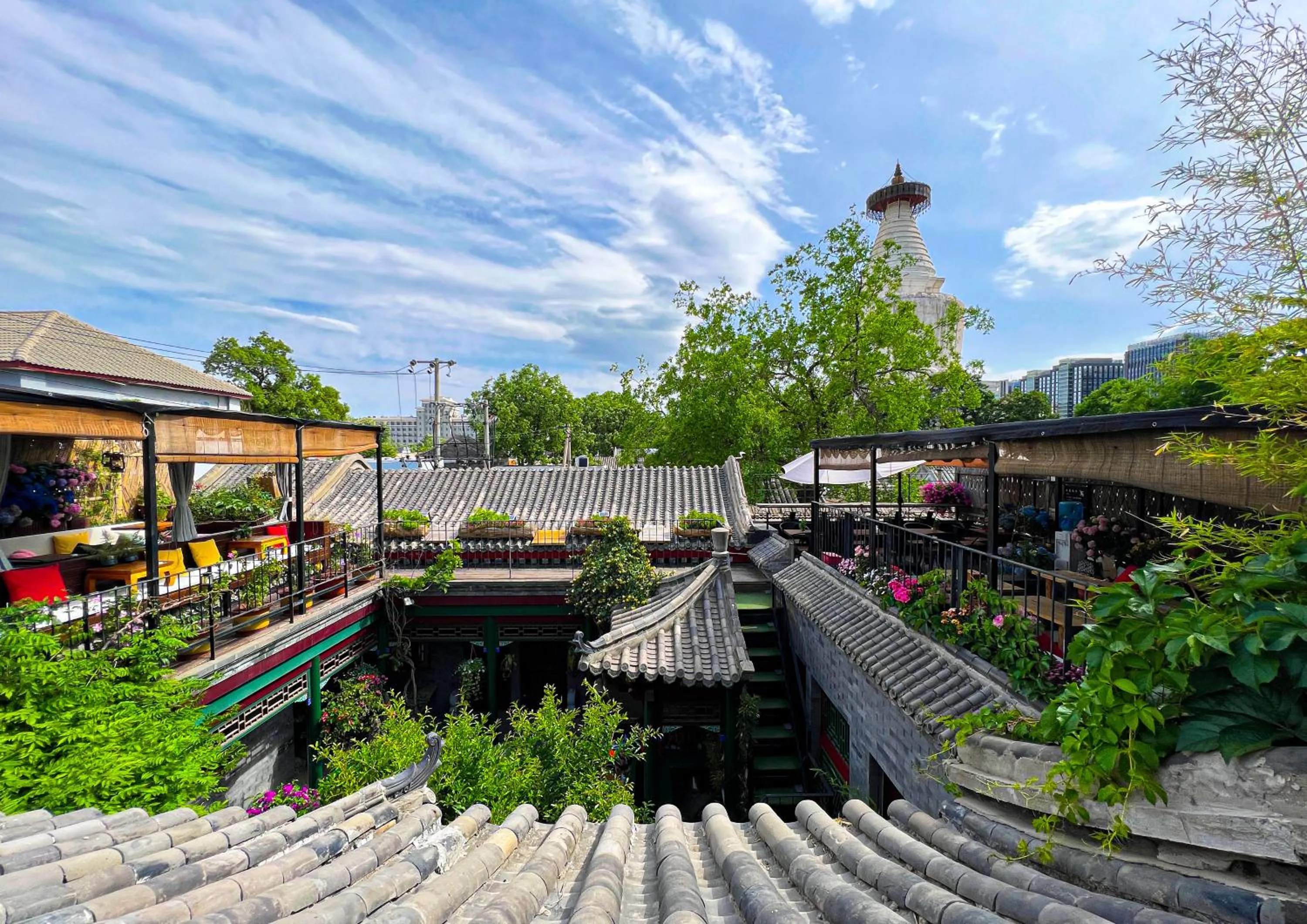Spring in The JOY courtyard Beijing near Tiananmen Forbidden City