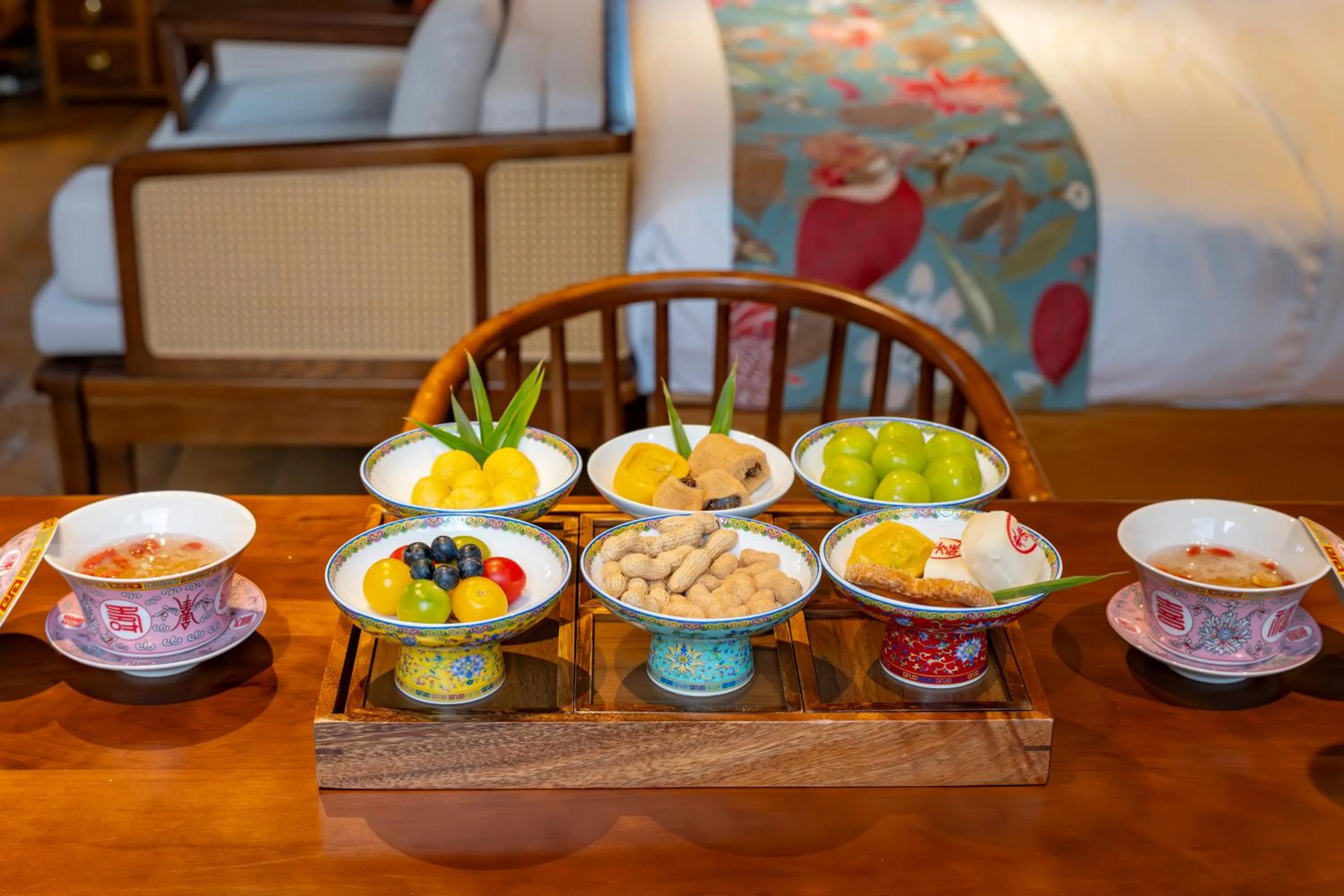 Food and drinks in The JOY courtyard Beijing near Tiananmen Forbidden City