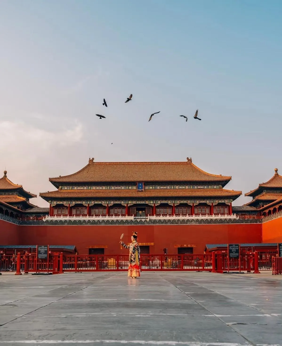 Landmark view in The JOY courtyard Beijing near Tiananmen Forbidden City