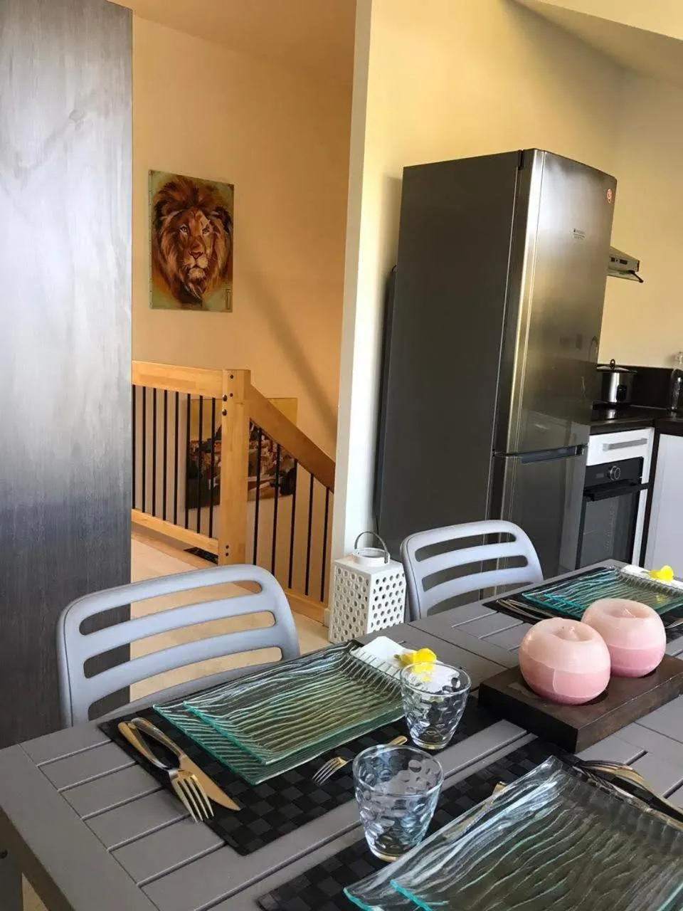 Kitchen or kitchenette in Appartement Artistique de Boucan Canot