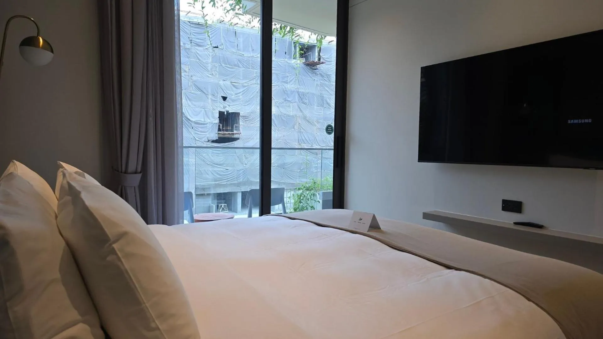 View (from property/room), Bed in La Green Hotel and Residence