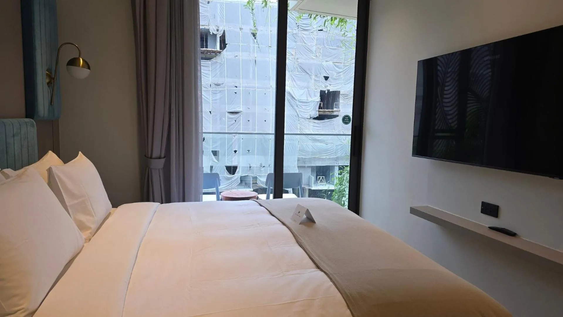 View (from property/room), Bed in La Green Hotel and Residence