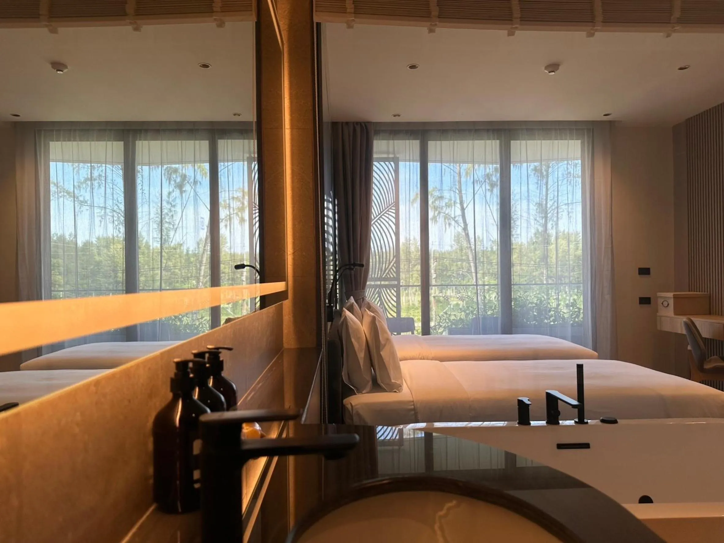 View (from property/room), Bed in La Green Hotel and Residence