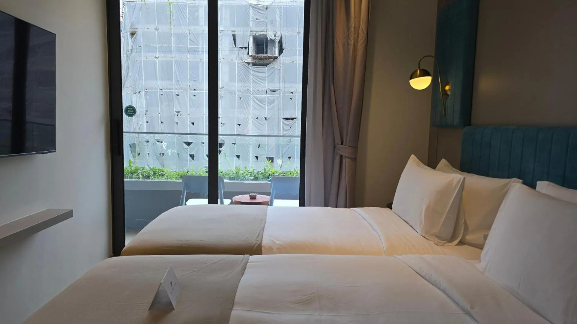 View (from property/room), Bed in La Green Hotel and Residence