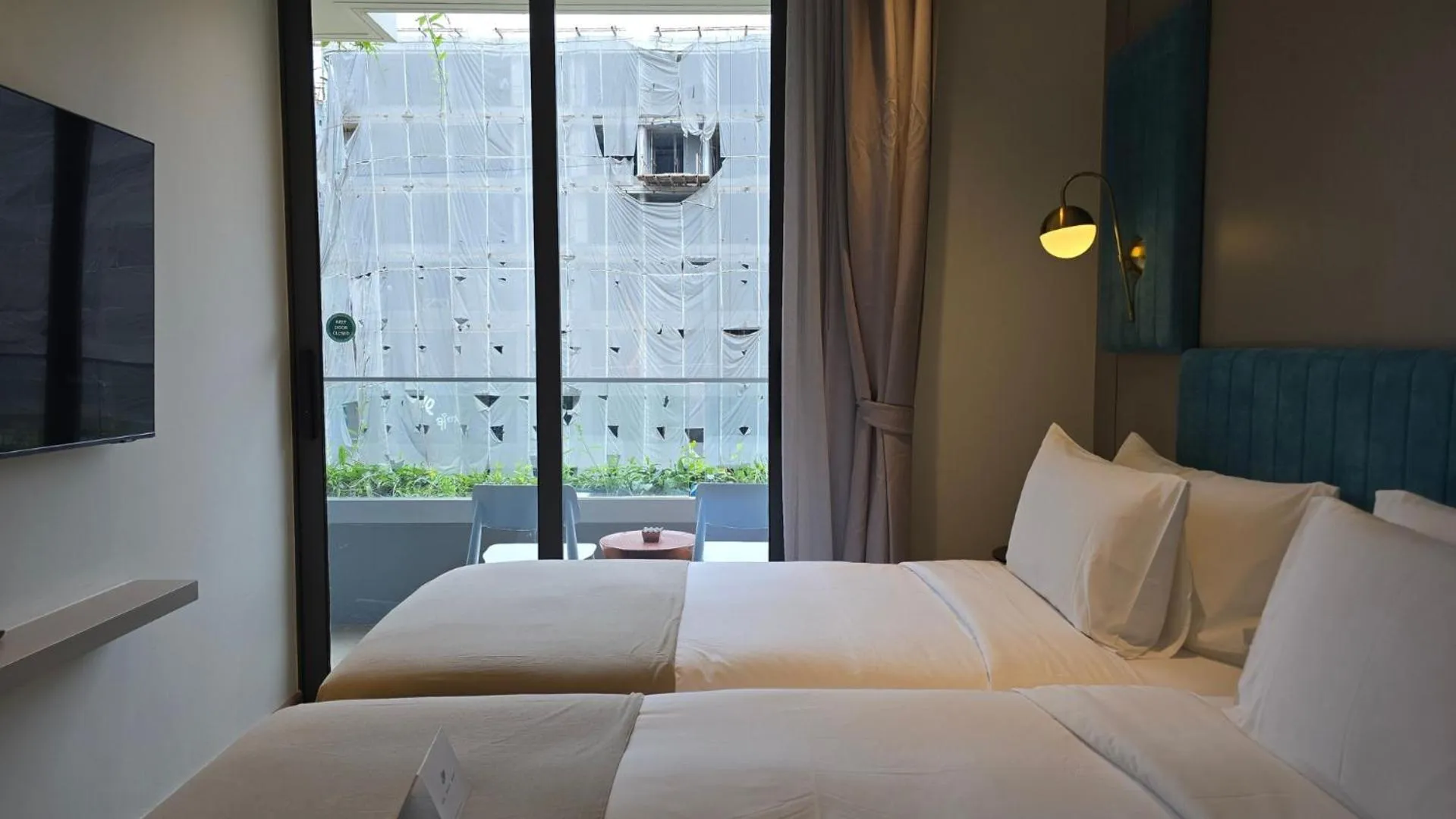 View (from property/room), Bed in La Green Hotel and Residence
