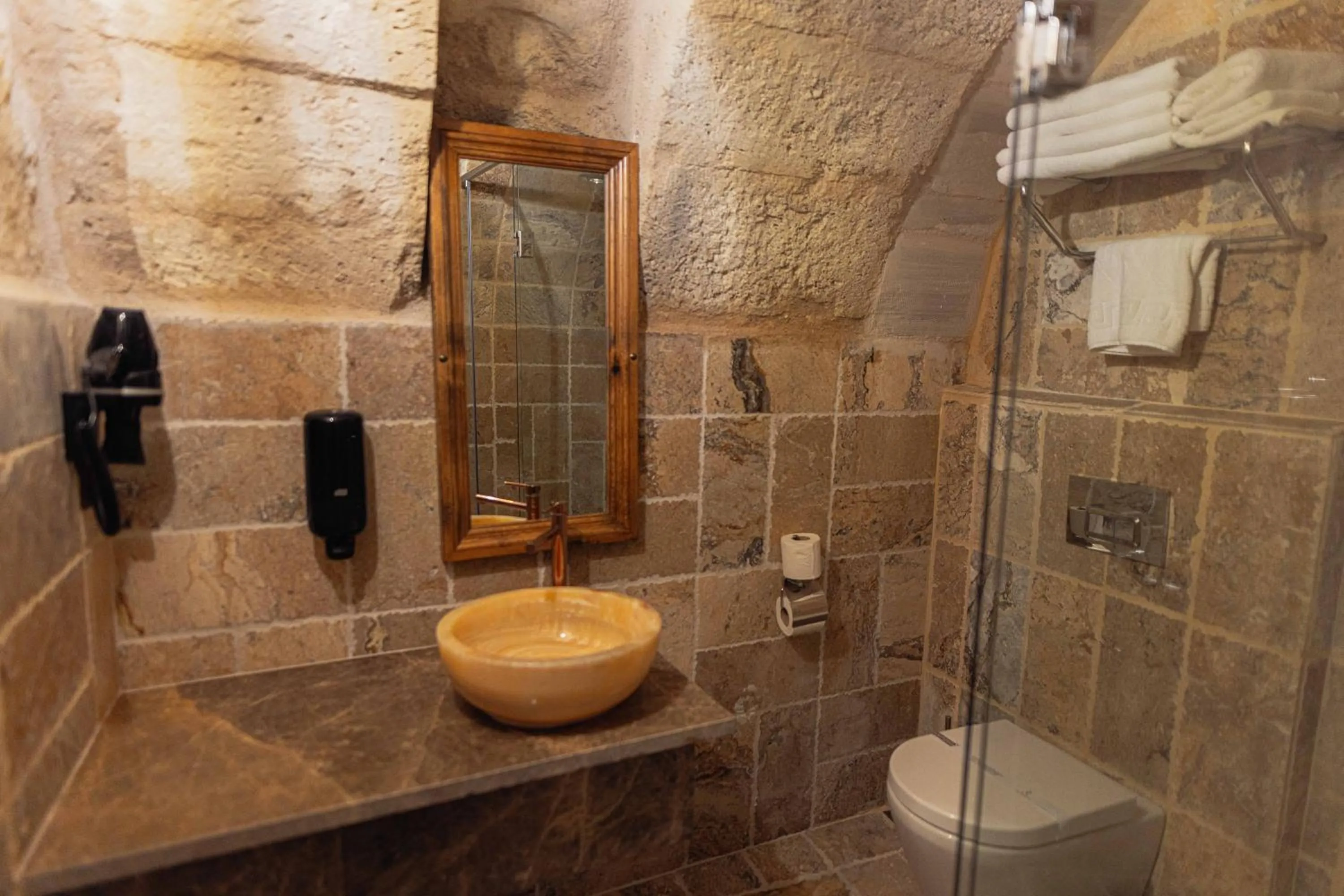 Shower in Noah's Ark Cave Hotel