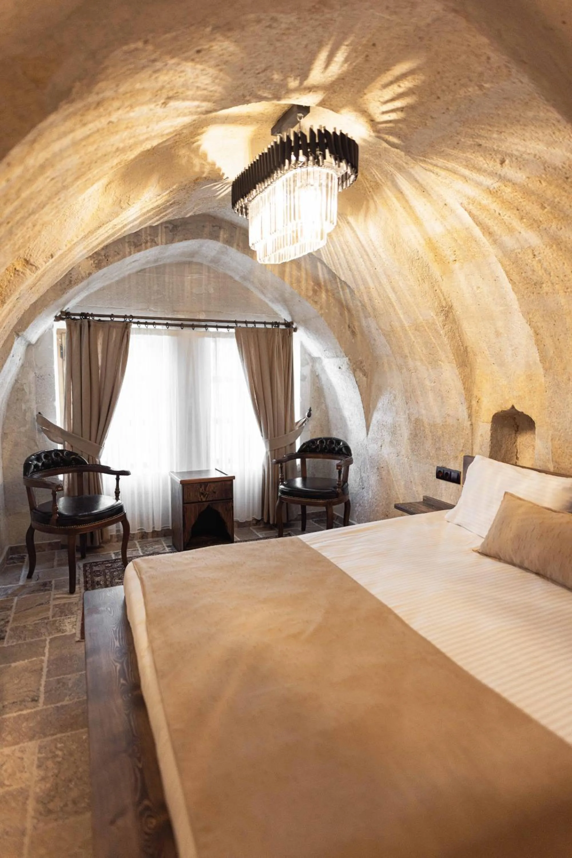 Bed in Noah's Ark Cave Hotel