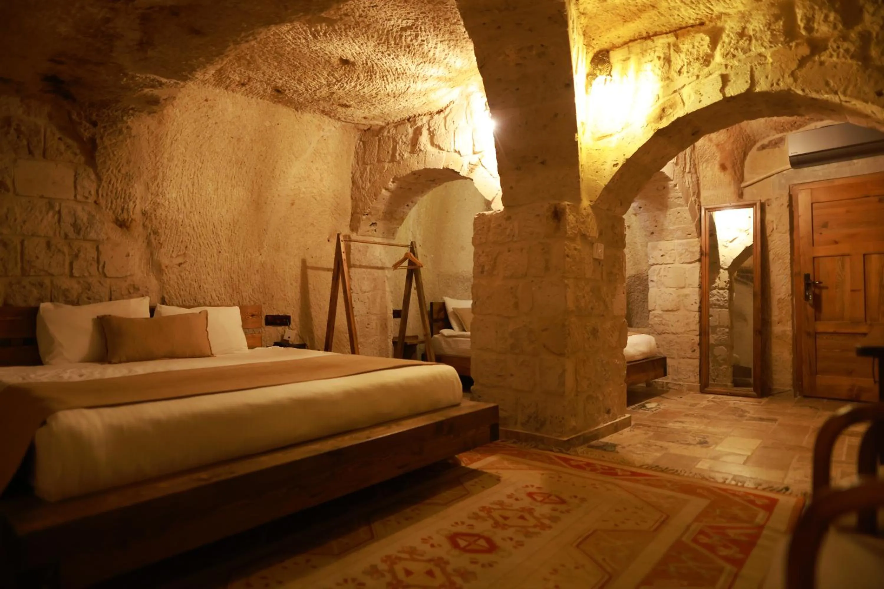 Bed in Noah's Ark Cave Hotel