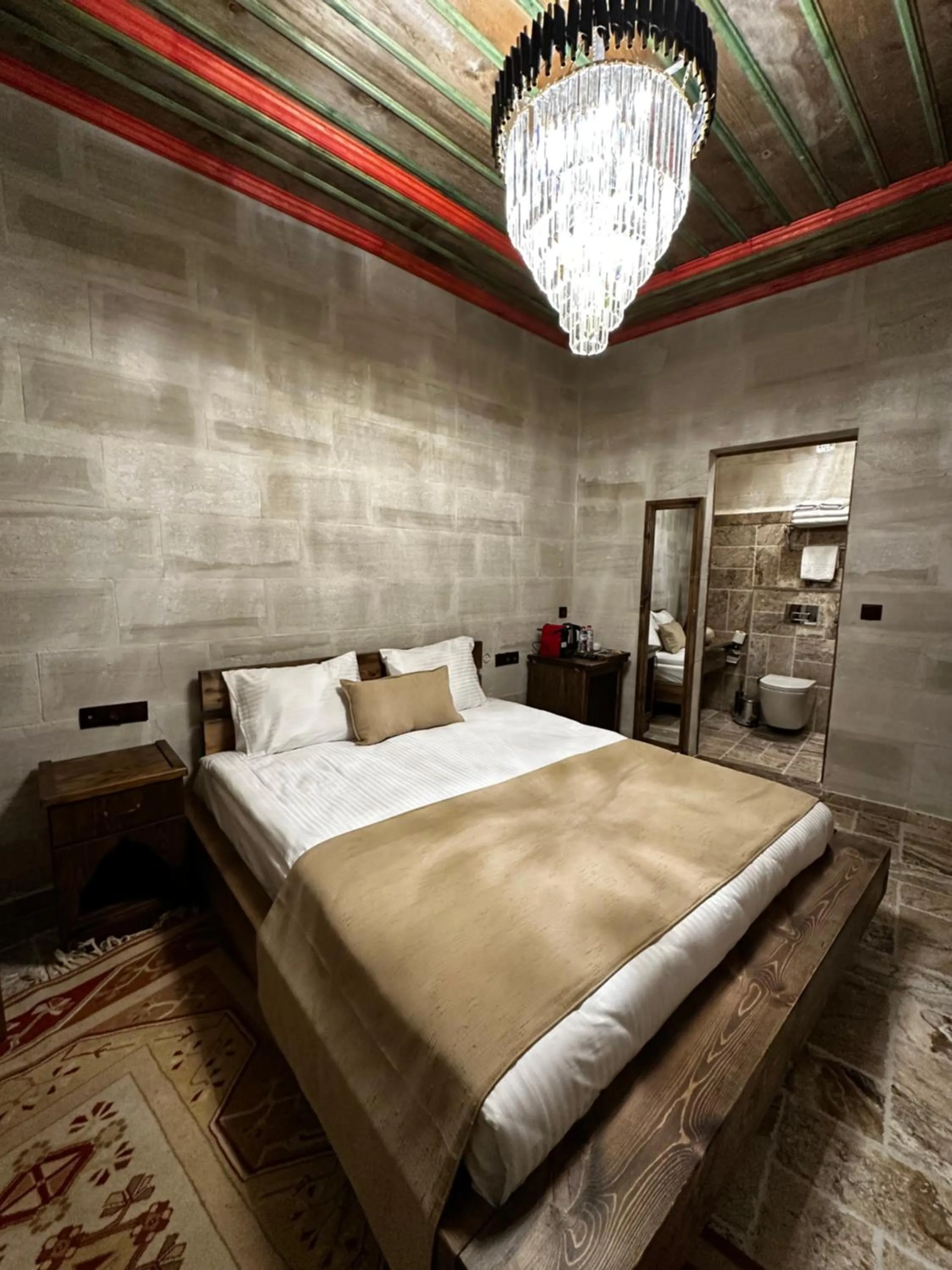 Bed in Noah's Ark Cave Hotel