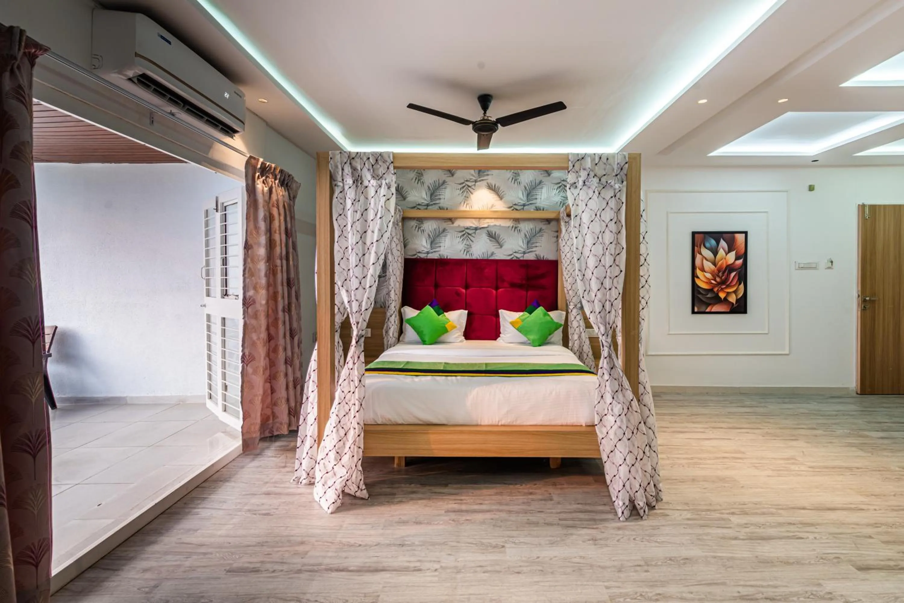 Bedroom, Bed in Treebo Cocostay, Hadapsar