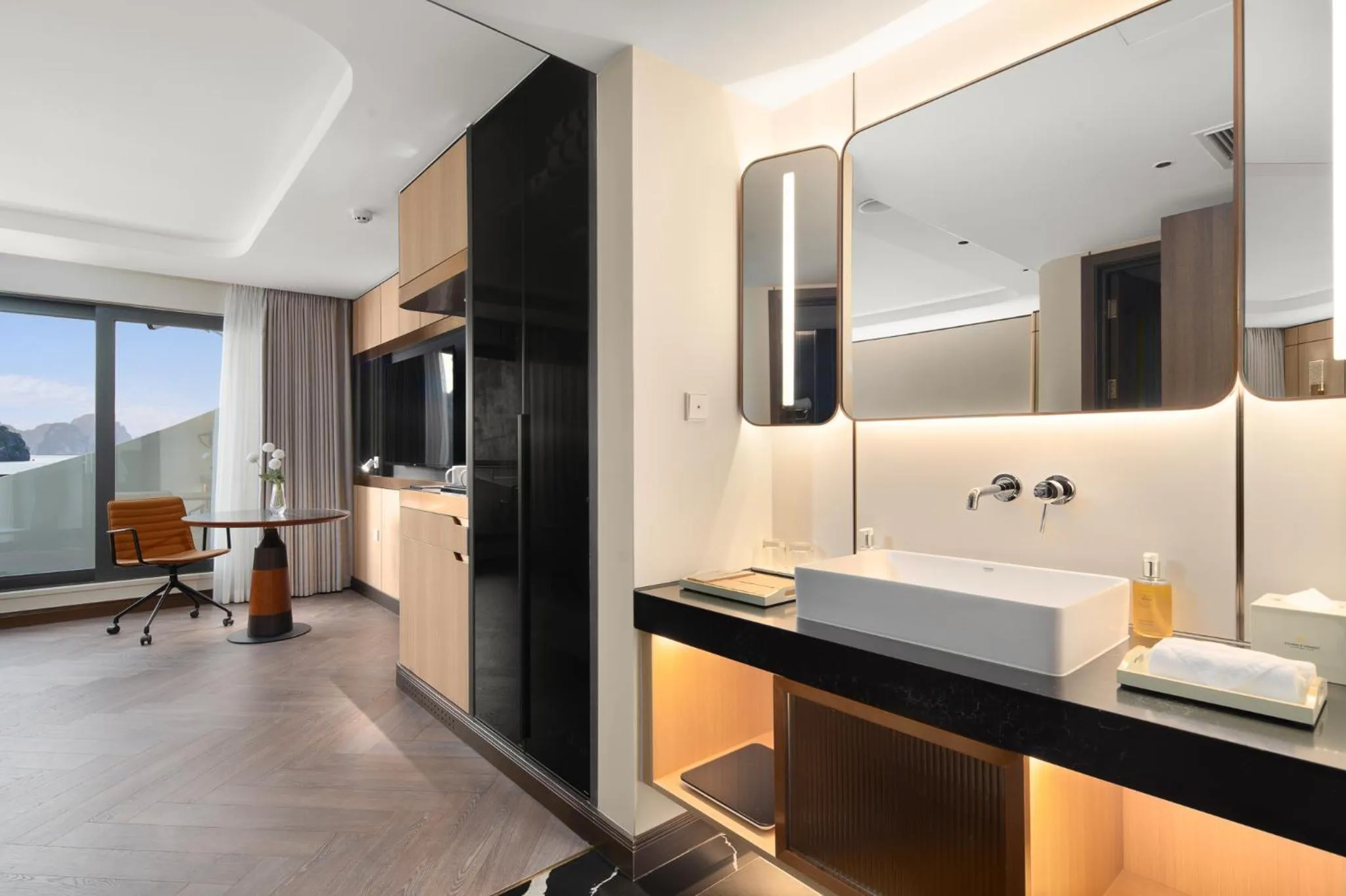 Bathroom in Grand Pioneers Halong Bay Cruise 1