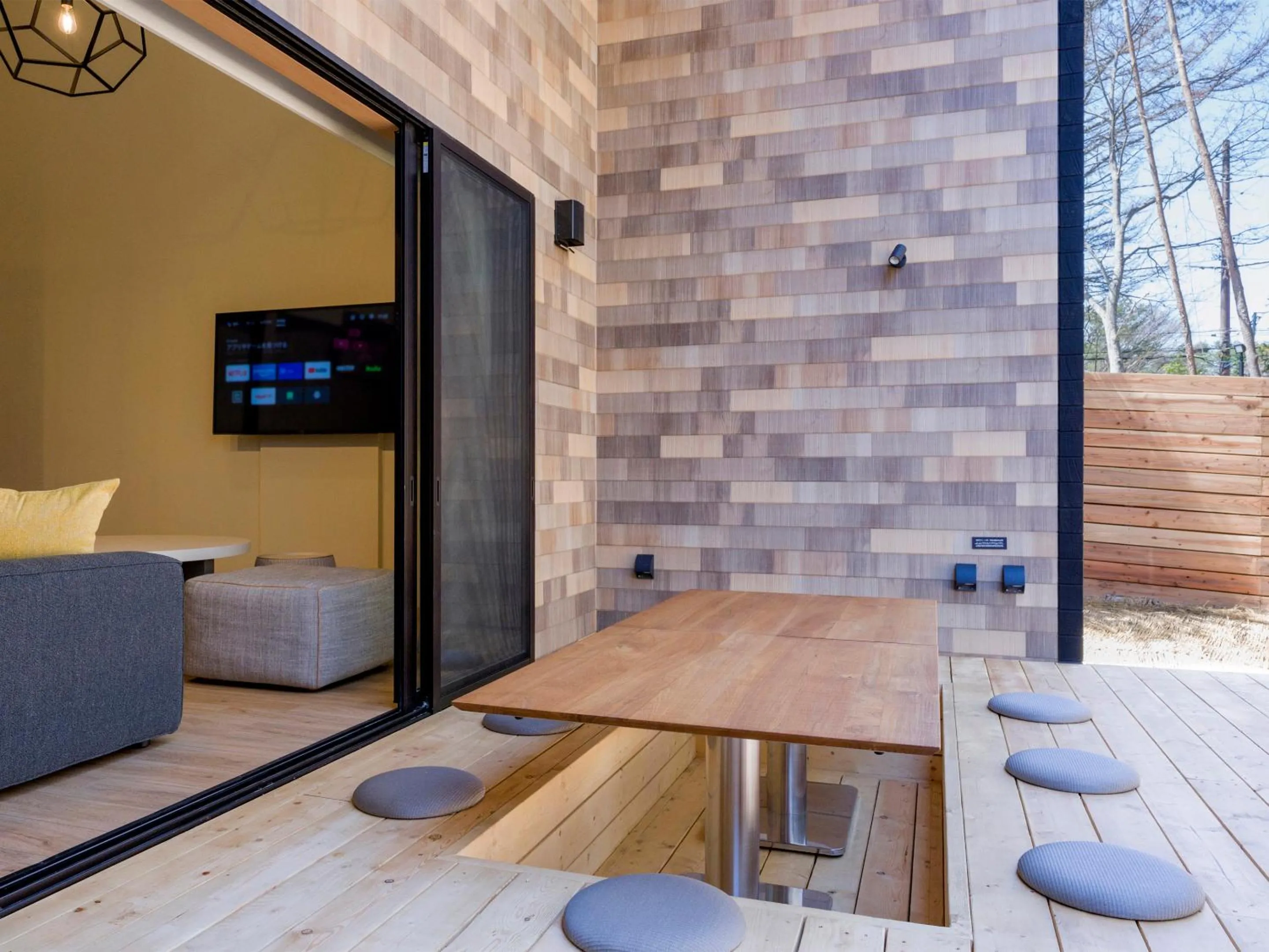 Balcony/Terrace in Rakuten STAY VILLA Fujikawaguchiko Forest