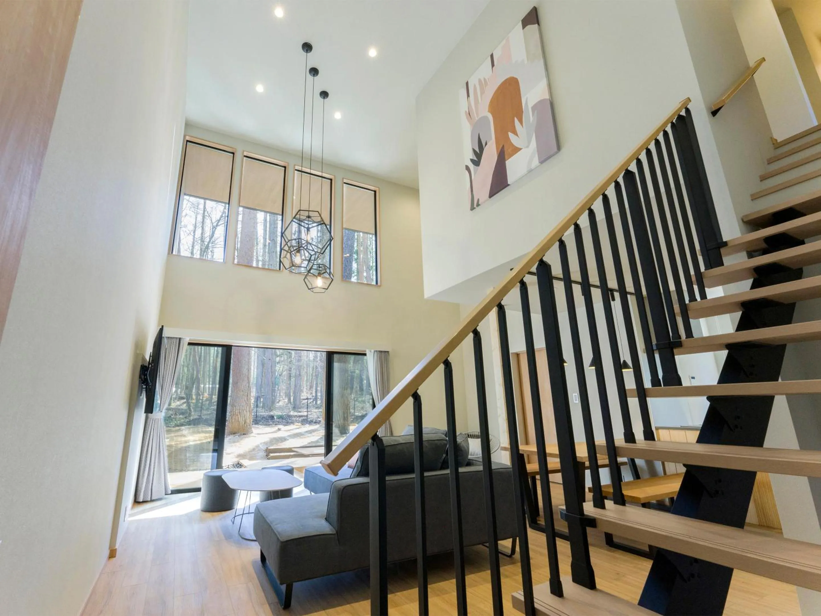 Living room in Rakuten STAY VILLA Fujikawaguchiko Forest