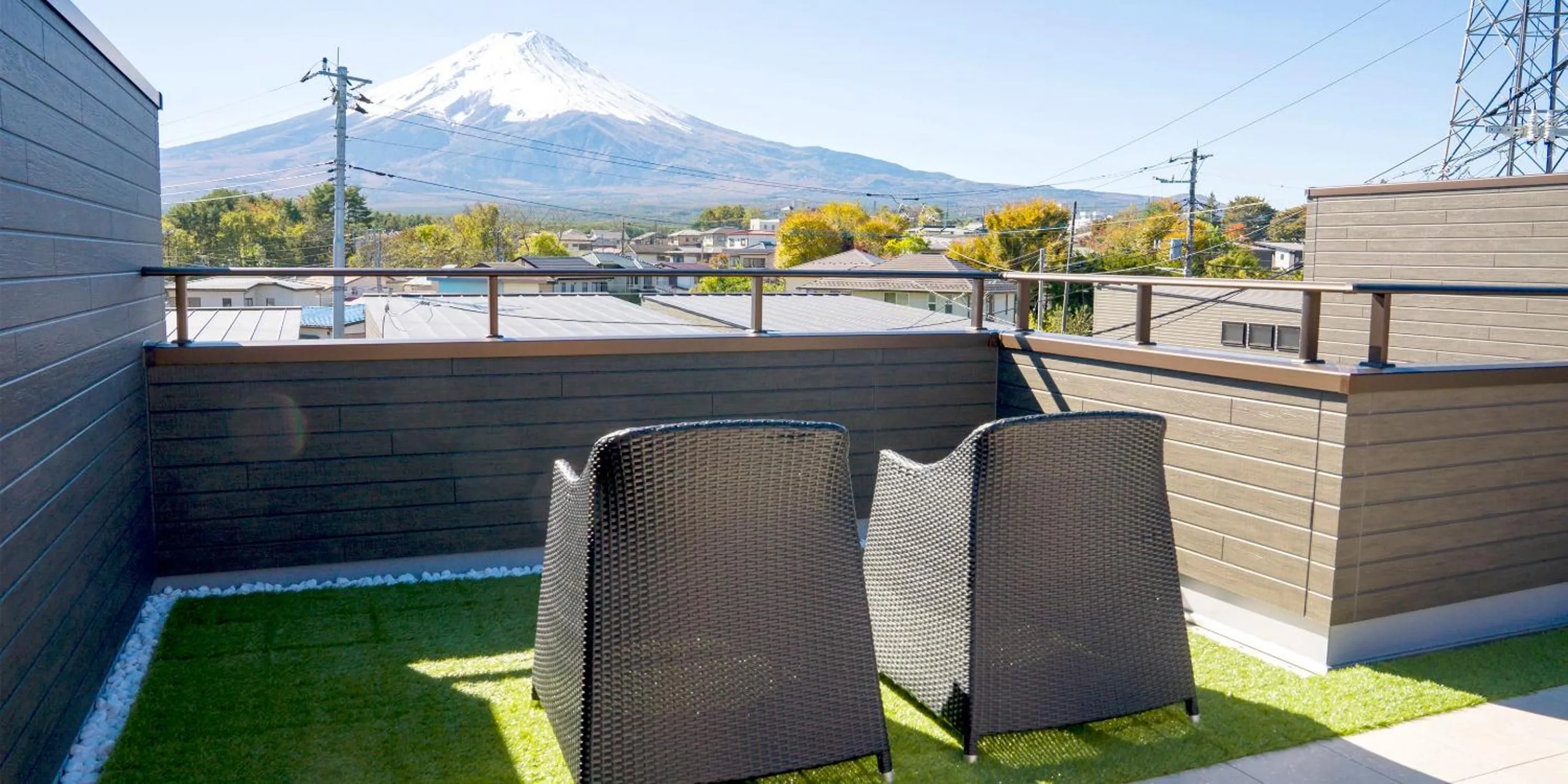 Balcony/Terrace in Rakuten STAY Fuji Kawaguchiko Station