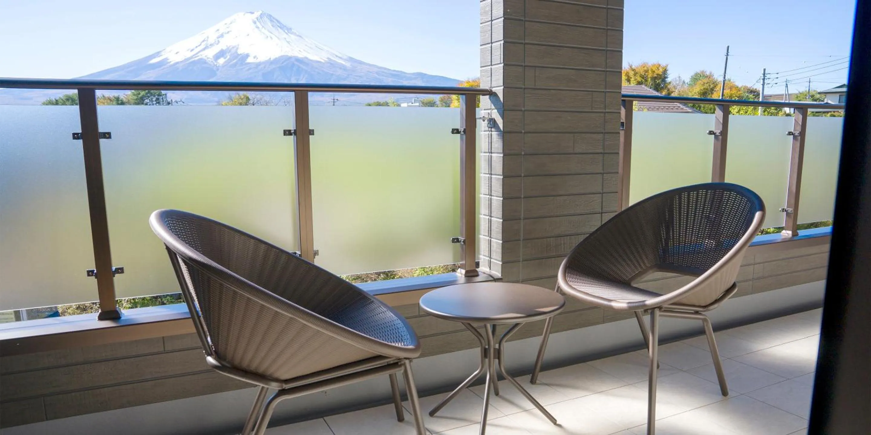 Balcony/Terrace in Rakuten STAY Fuji Kawaguchiko Station