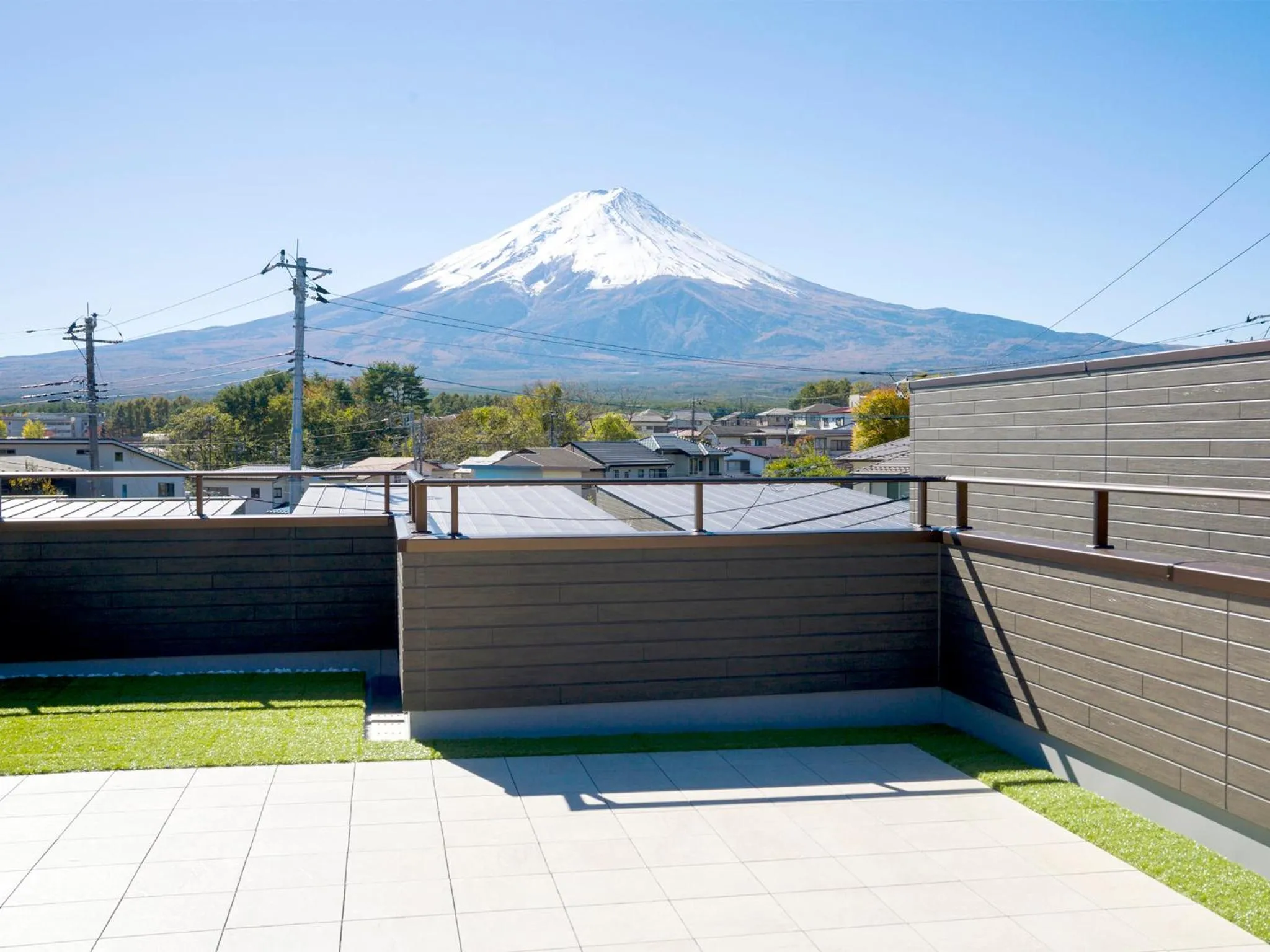 Balcony/Terrace in Rakuten STAY Fuji Kawaguchiko Station