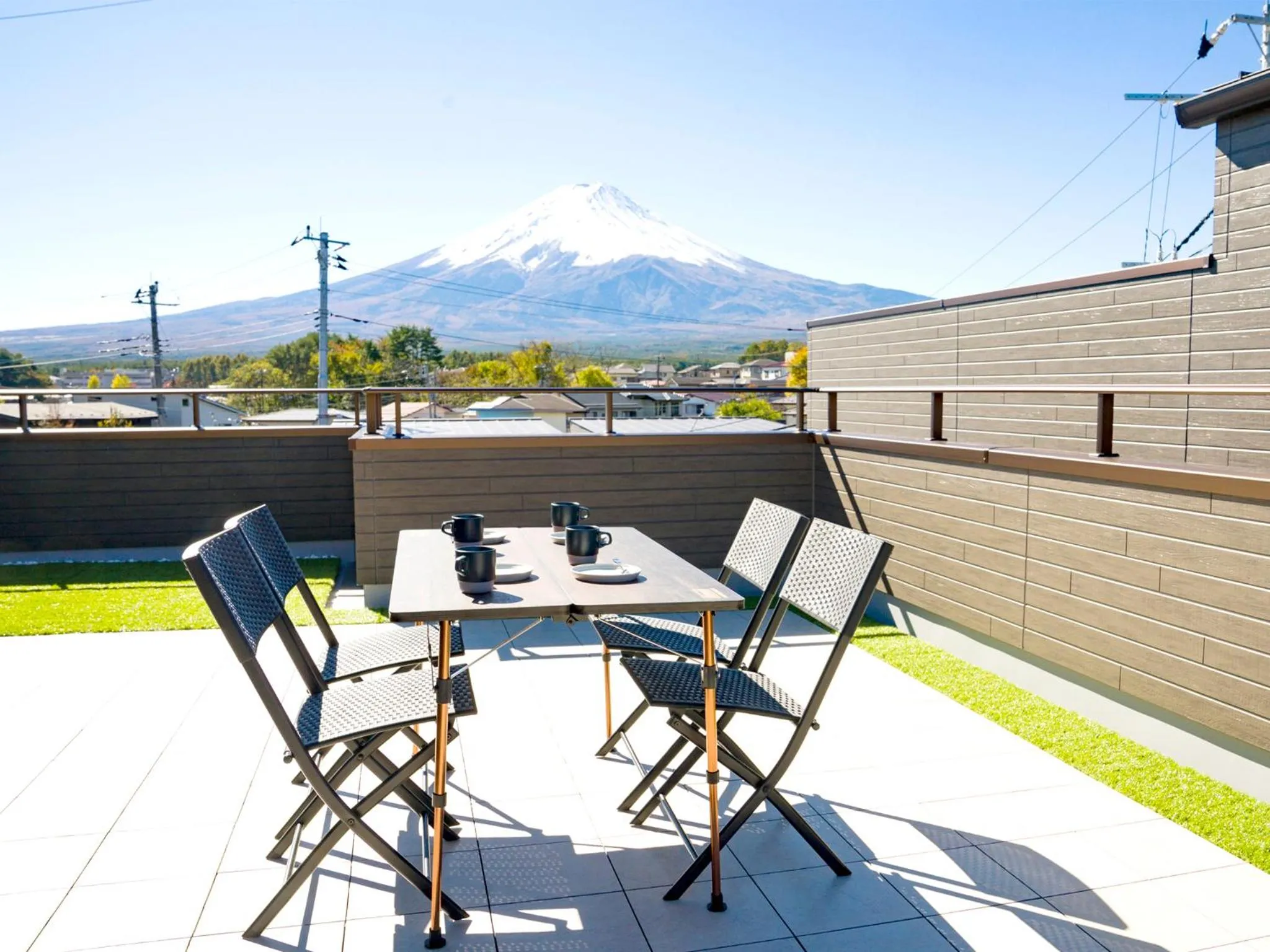 Balcony/Terrace in Rakuten STAY Fuji Kawaguchiko Station