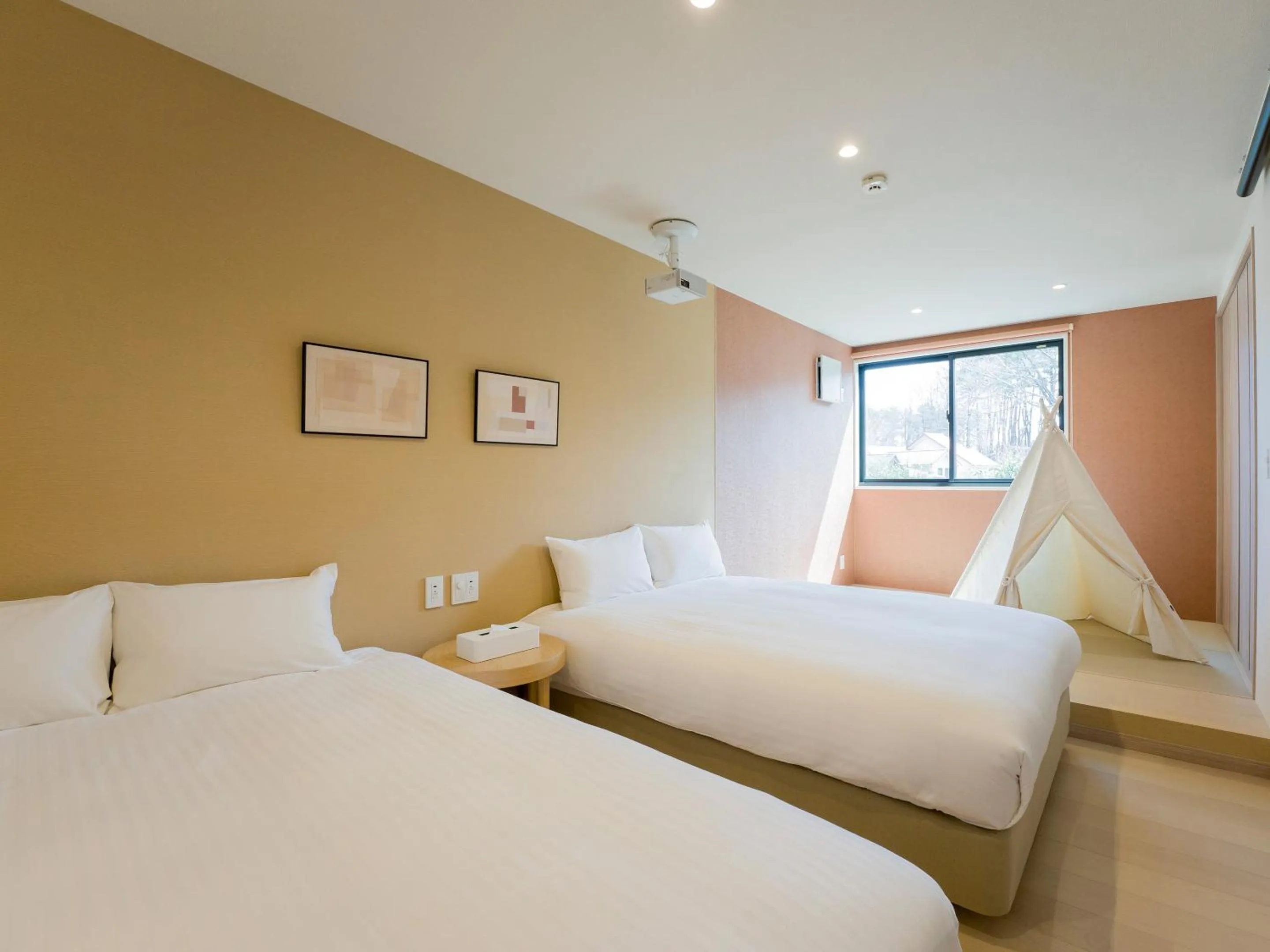 Living room, Bed in Rakuten STAY VILLA Yatsugatake