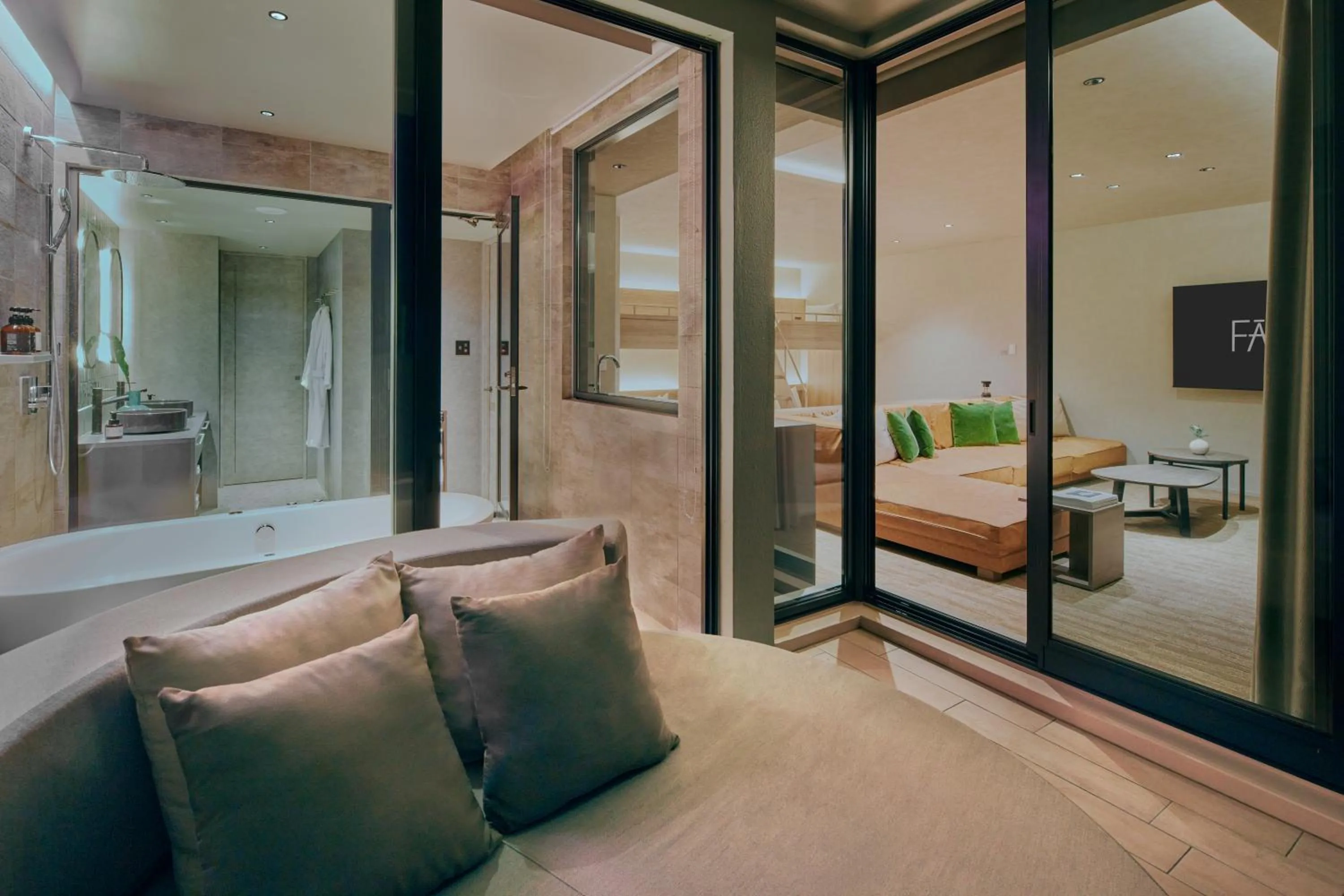 Bathroom, Bed in FAV LUX Nagasaki