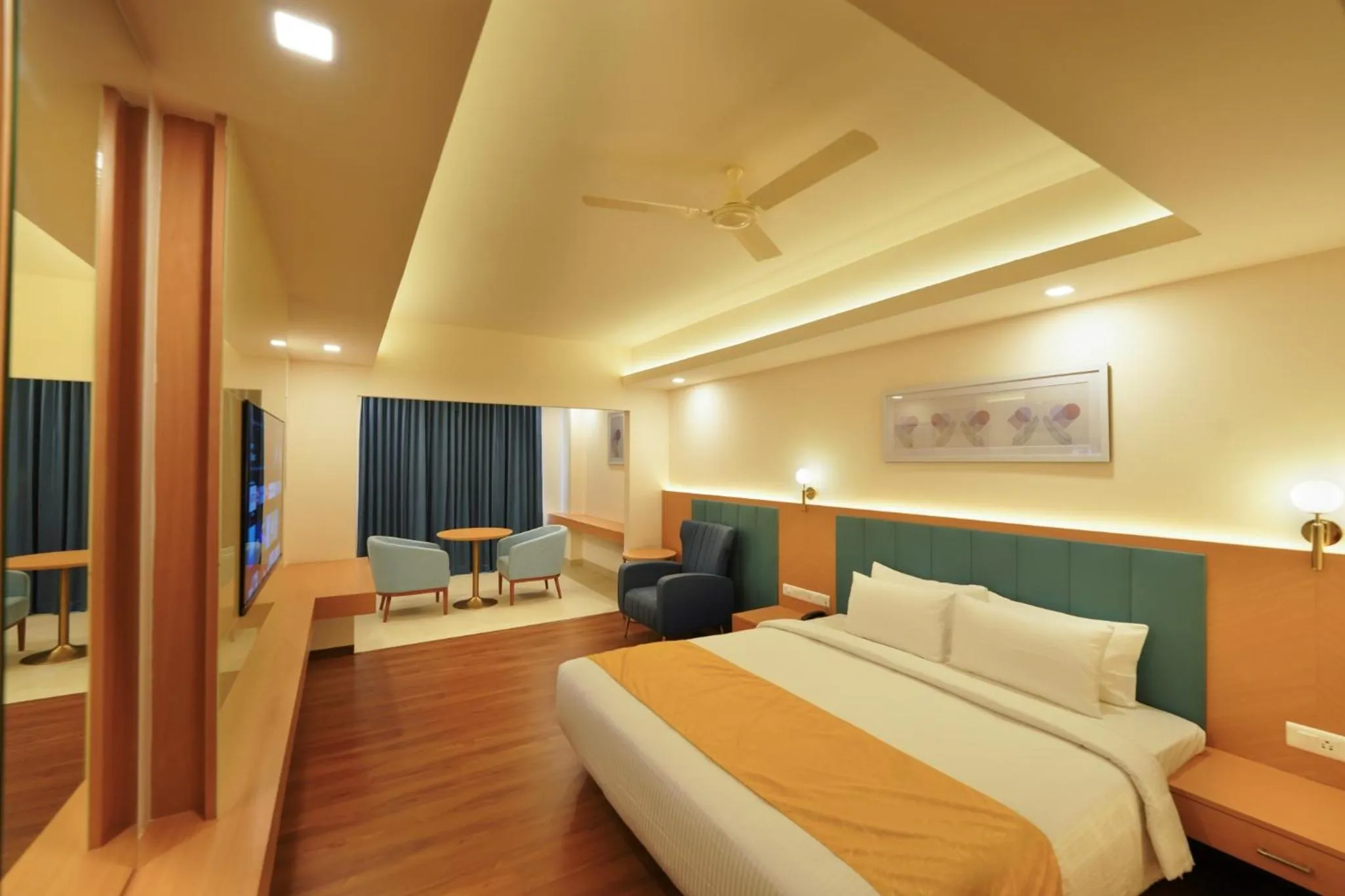 Bed in Hotel Turmeric