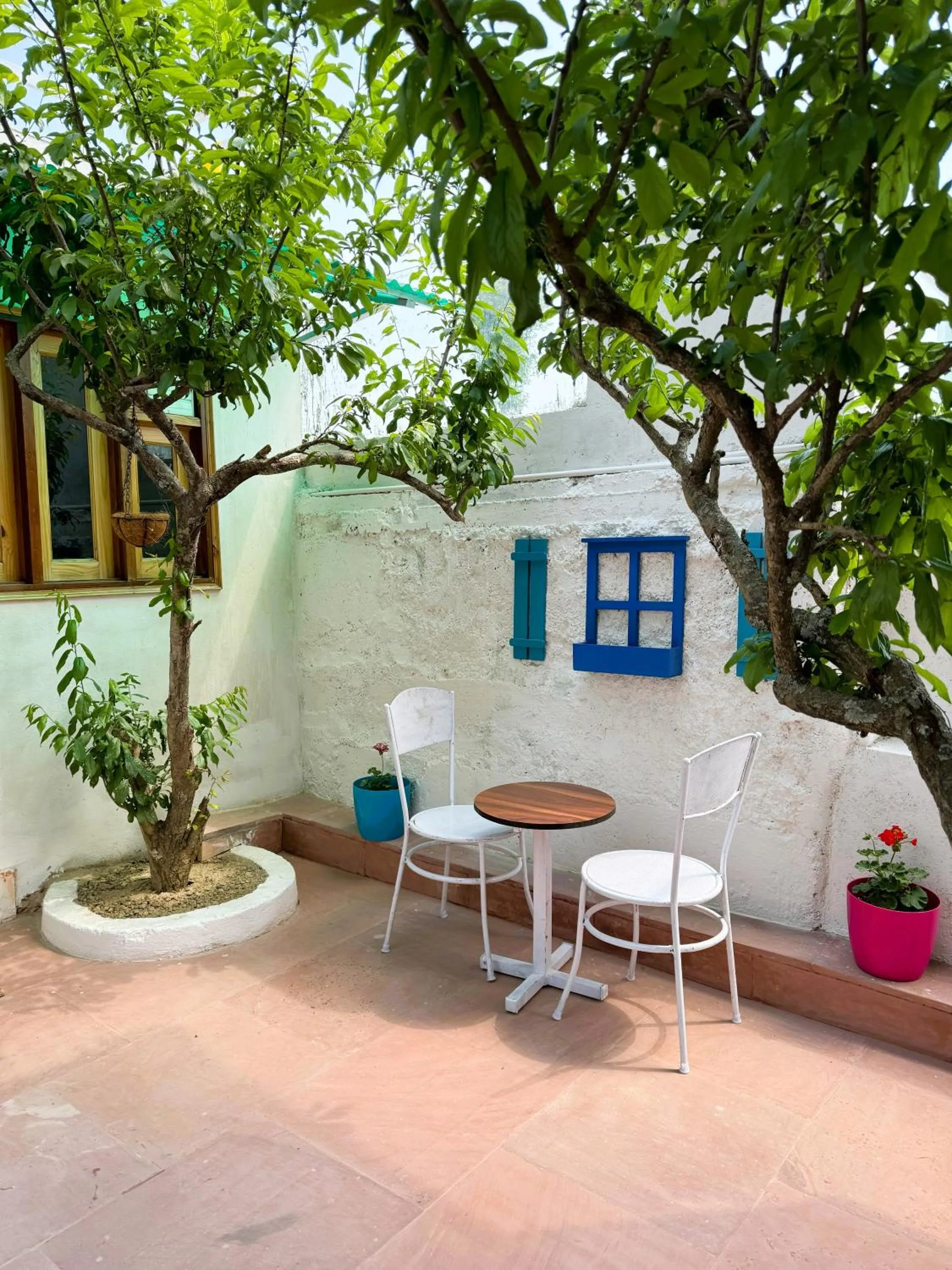 Seating area in Wanderlust Mukteshwar