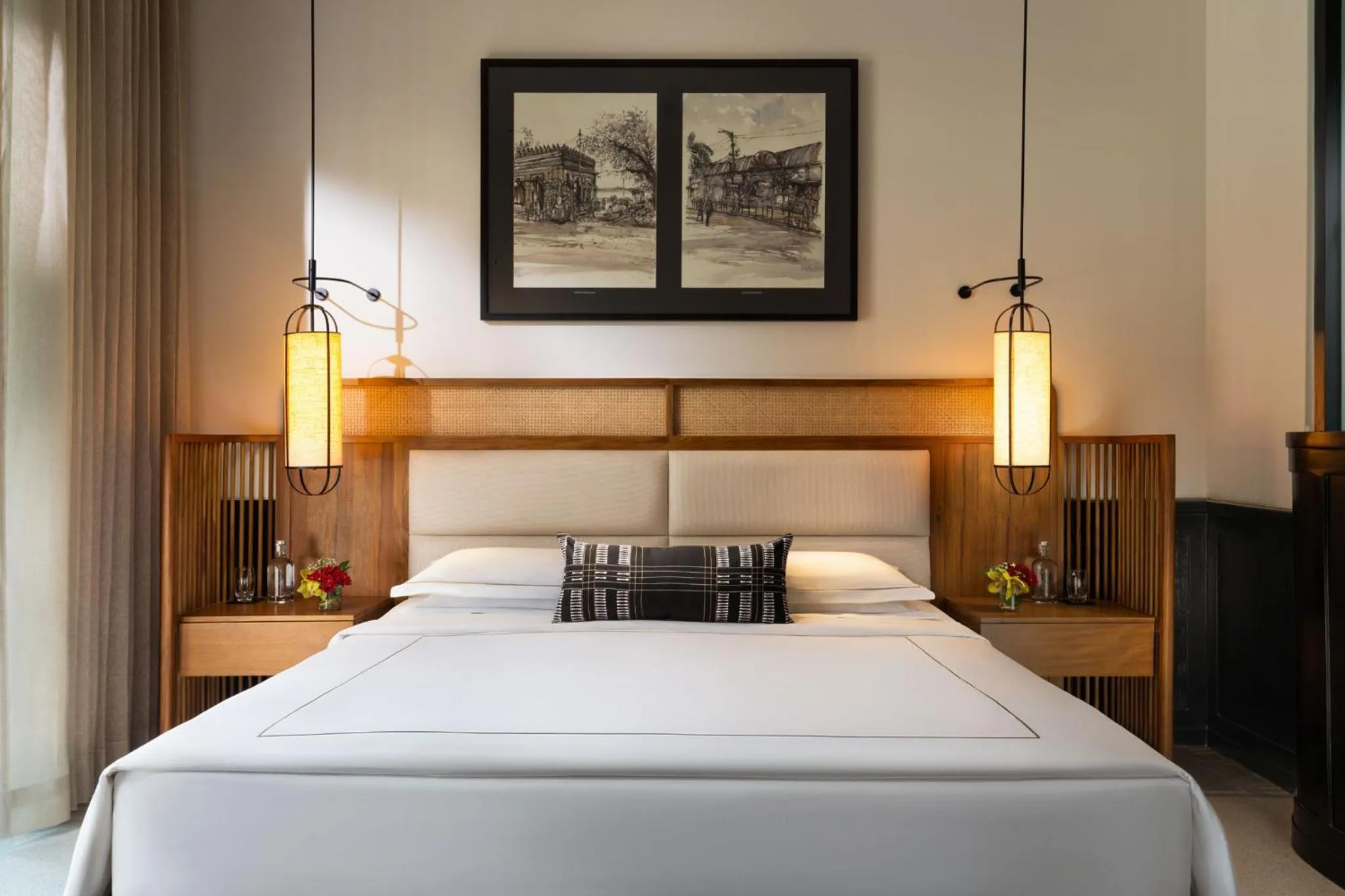 Bedroom, Bed in Taj Taal Kutir