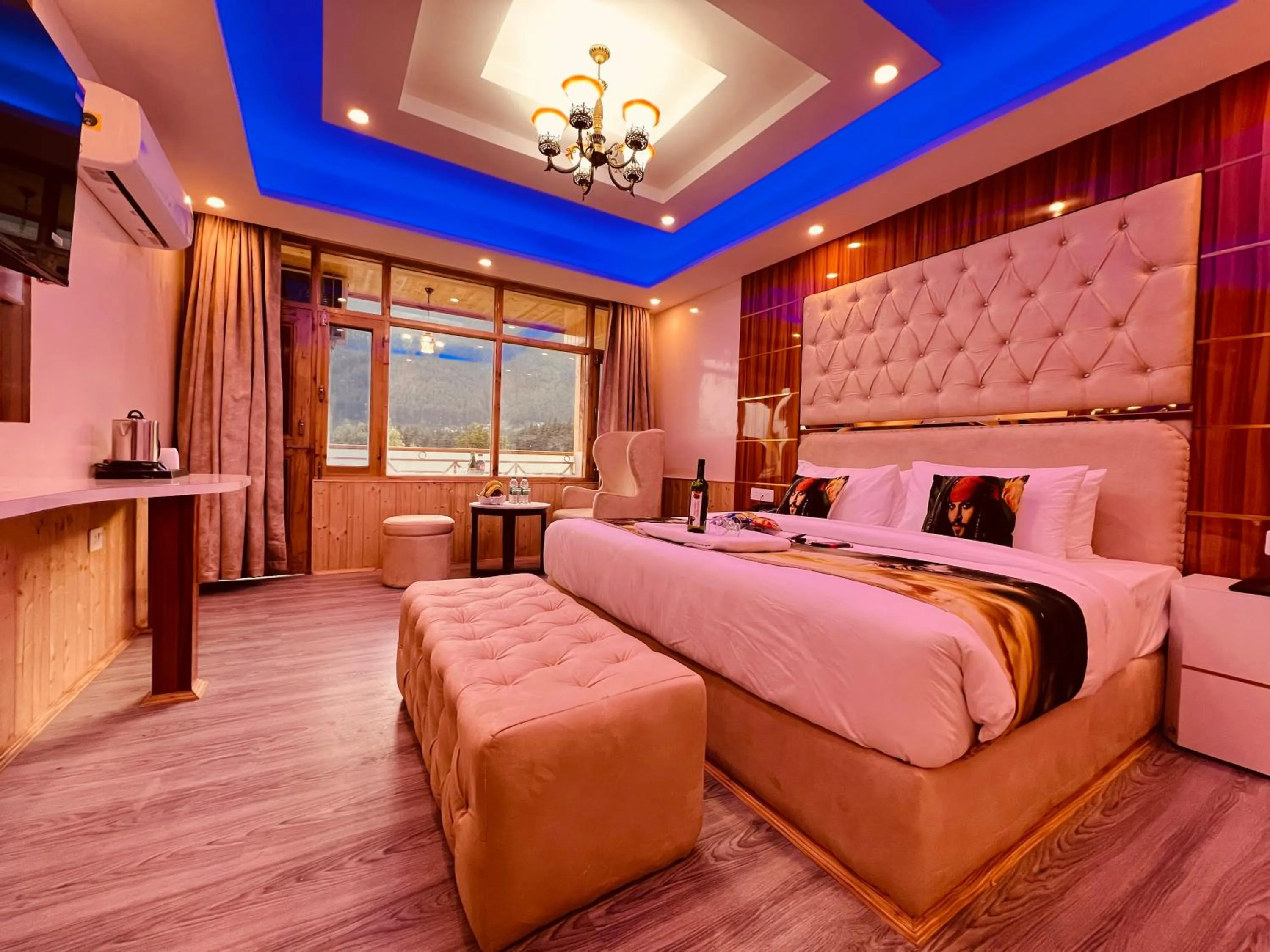 Photo of the whole room, Bed in Hill River Resort By West Western -Property of the Year 2024-25 - Central Heated & Air Cooled, Near Mall Road