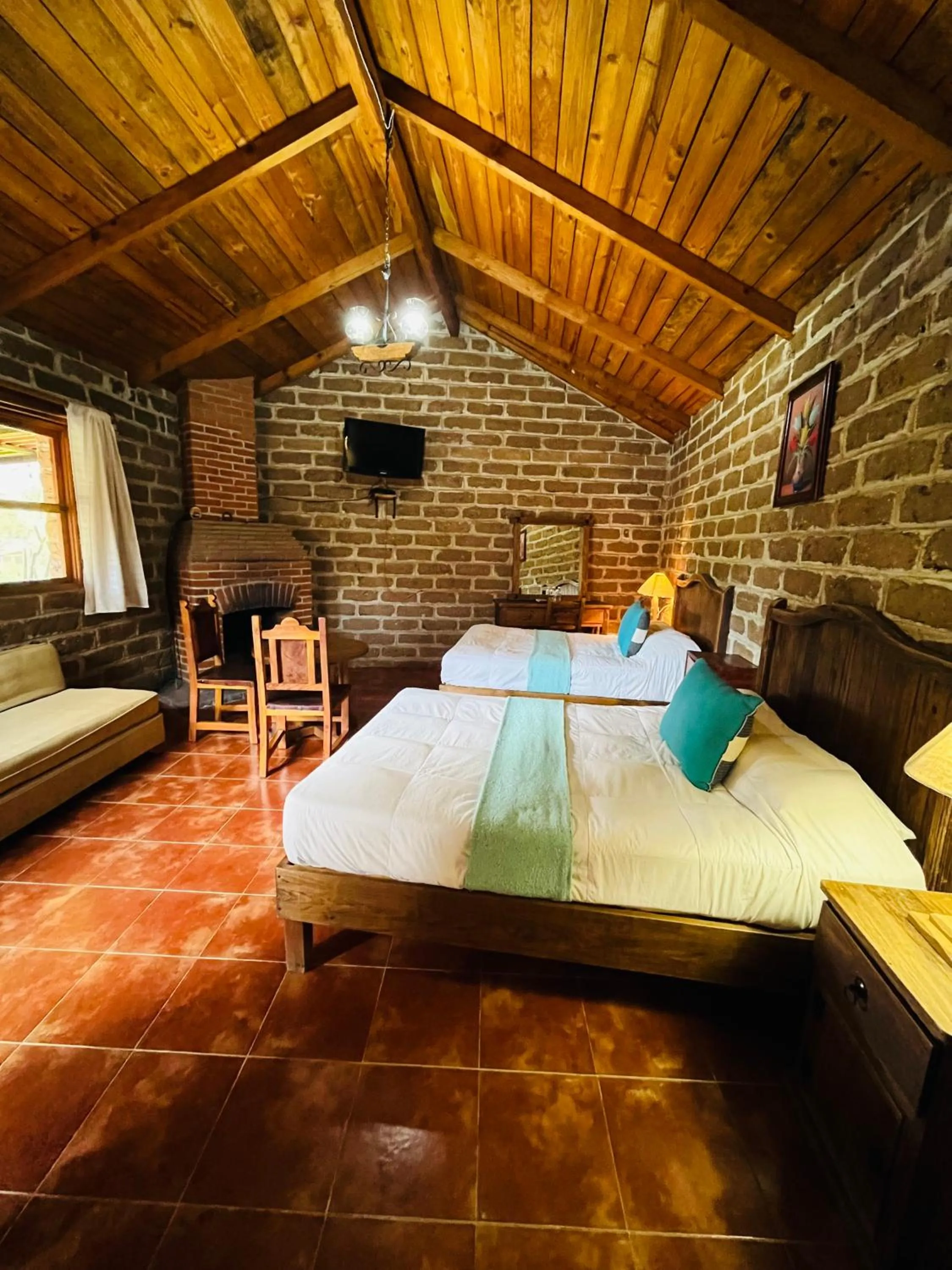 Bed in Cabañas Los Cactus