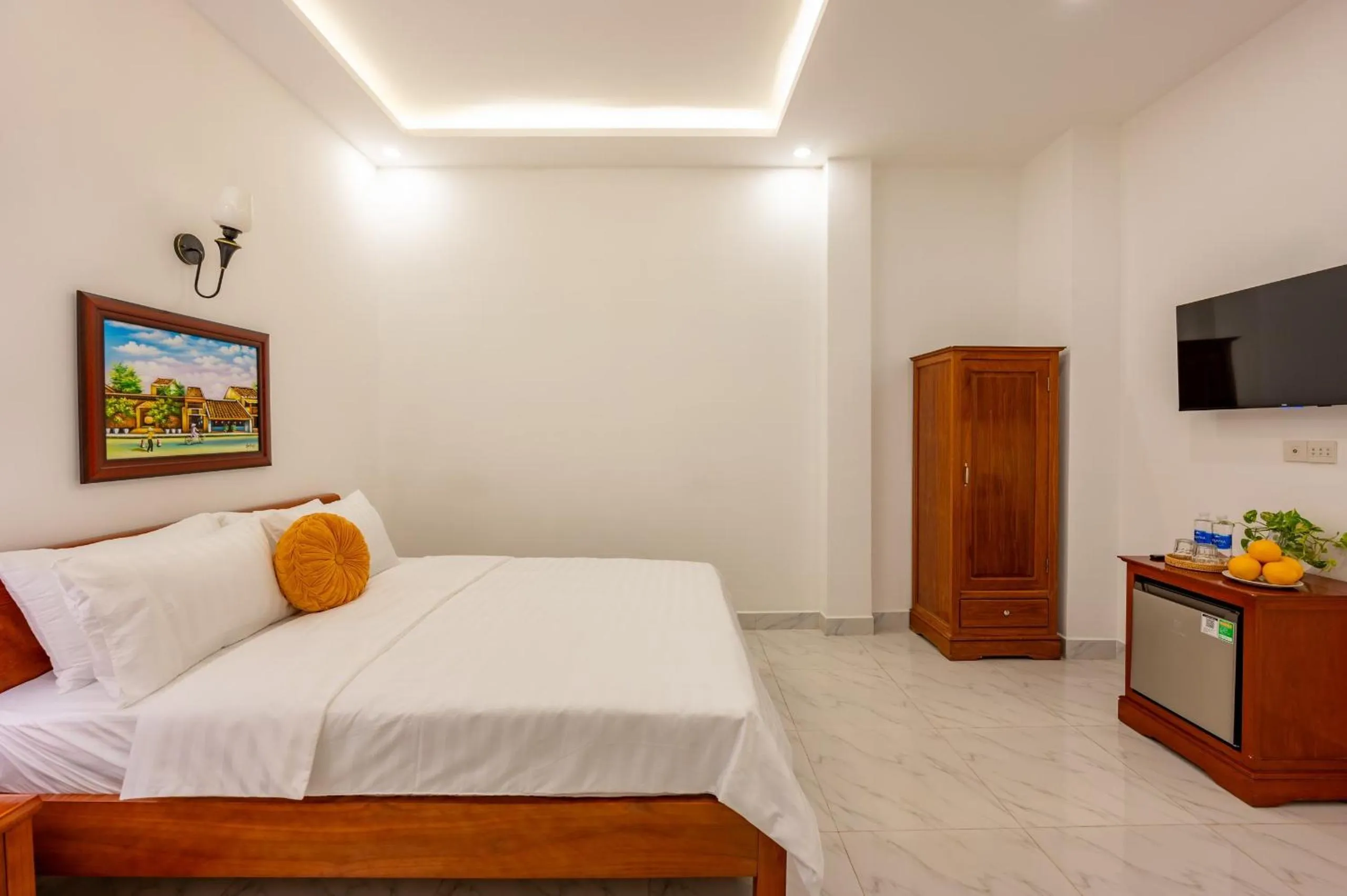 Bed in Golden Sun Hotel Hoi An