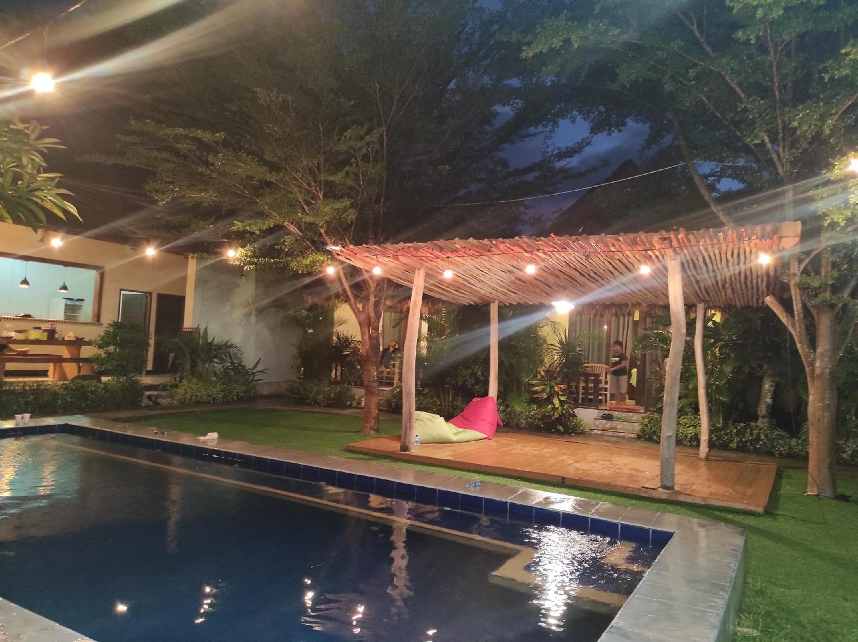 Pool view in Krisna Bungalows and Restaurant