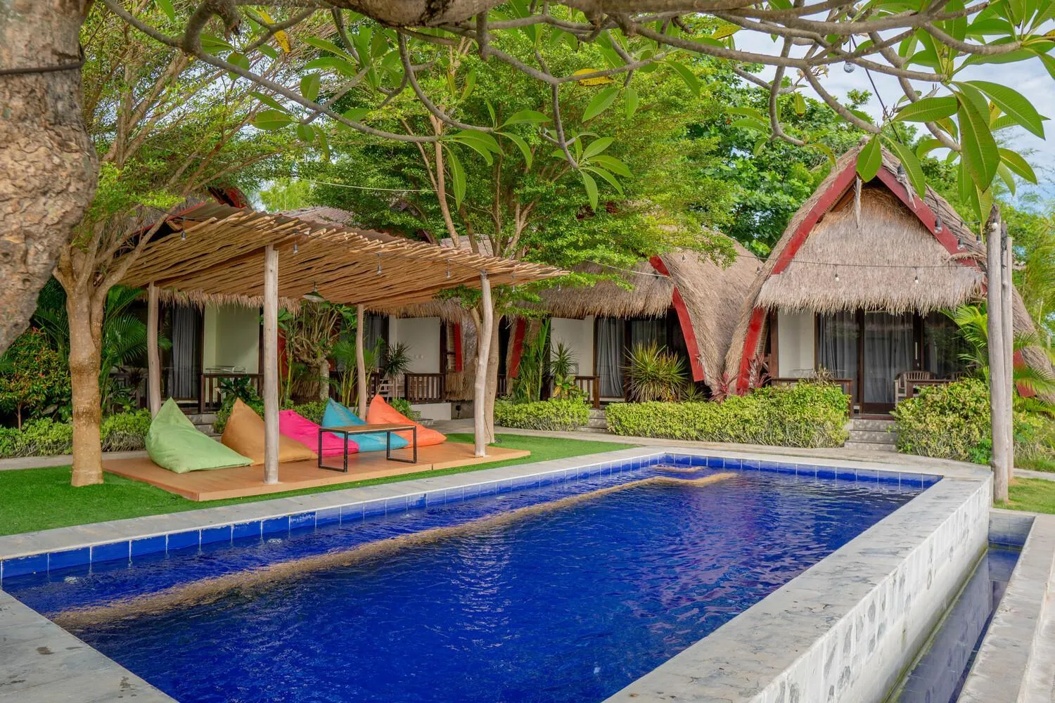 Pool view in Krisna Bungalows and Restaurant