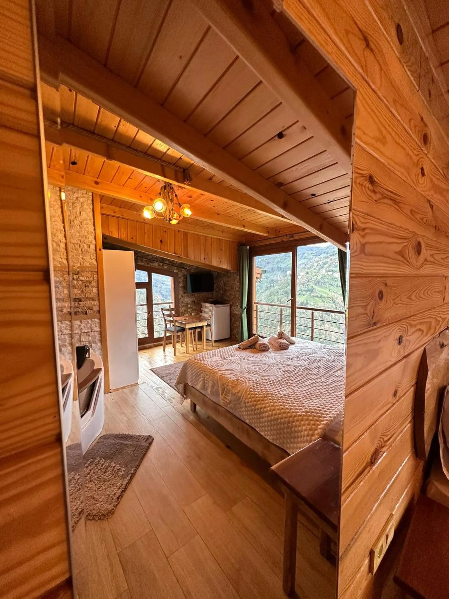 Bed in Peruma otel bungalov