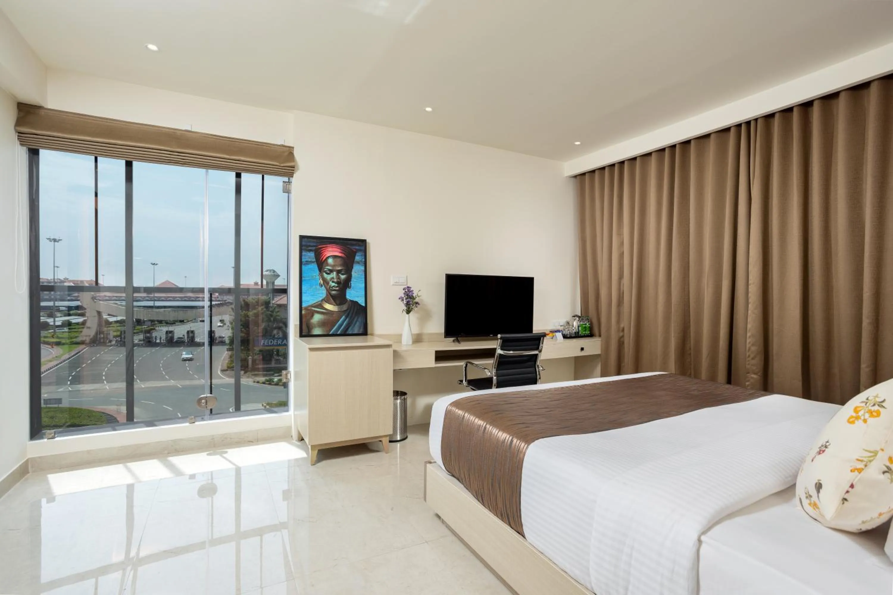 TV and multimedia, Bed in PRESIDENCY AIRPORT HOTEL