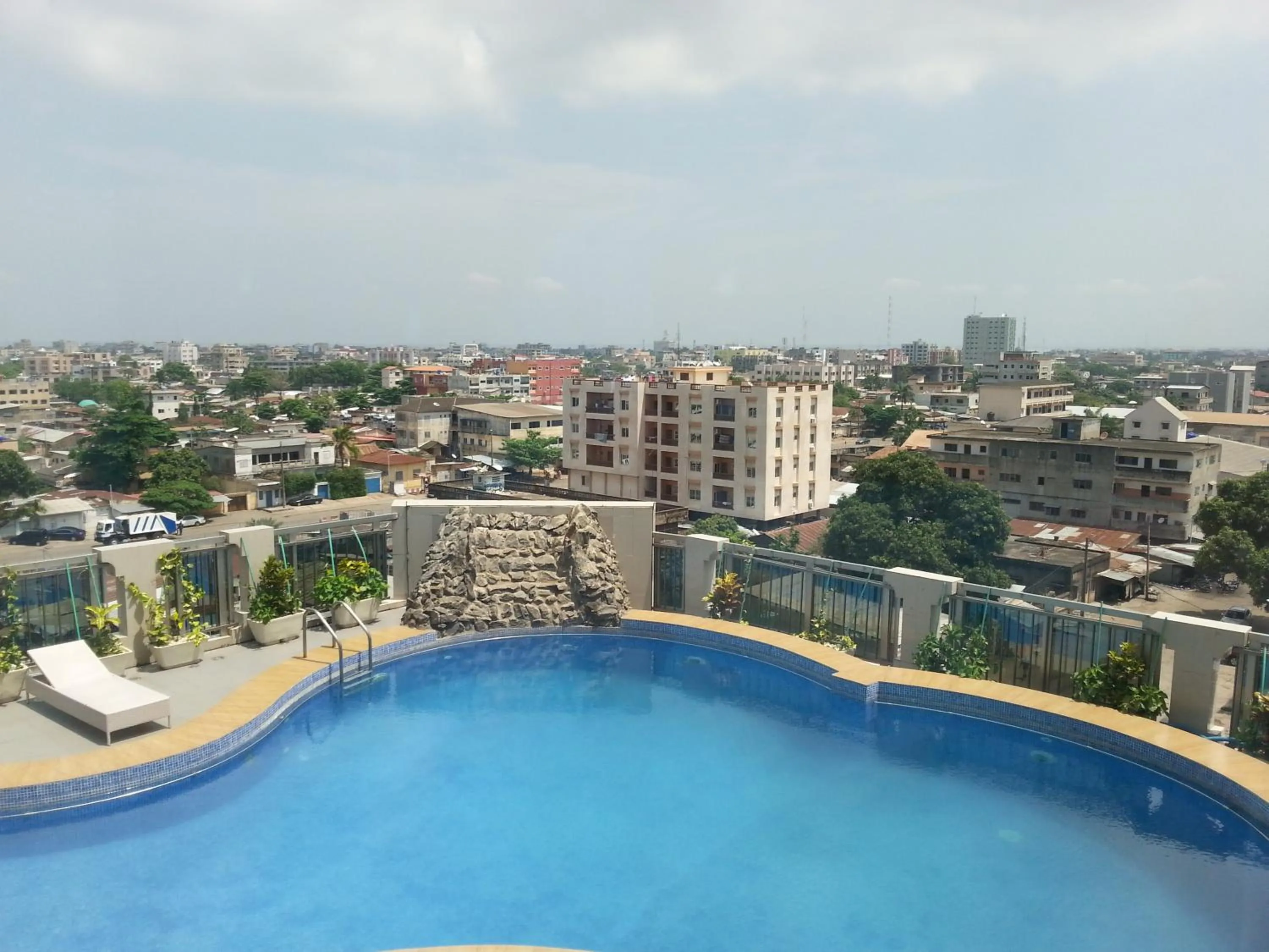 Pool view in Benin Royal Hotel