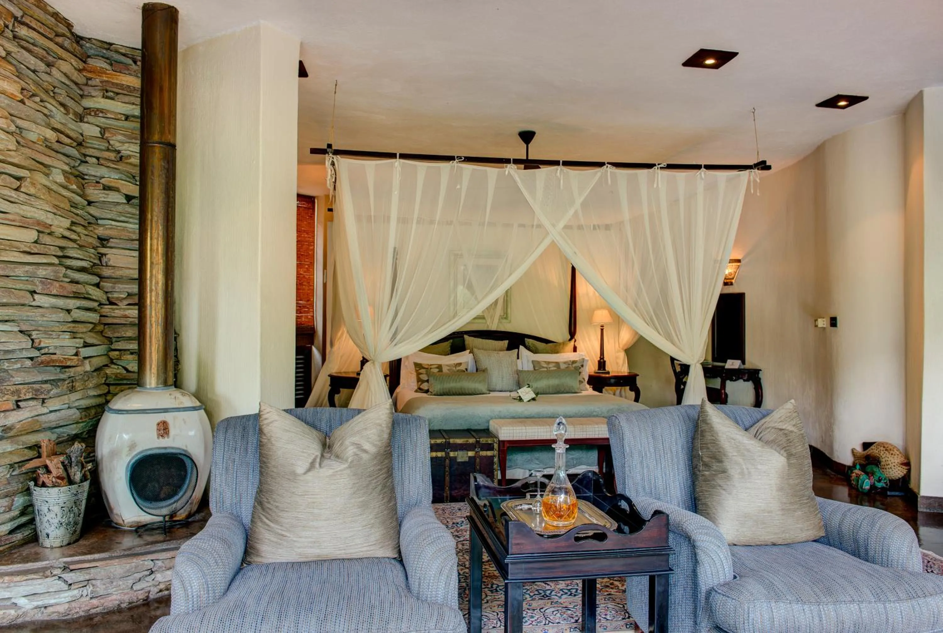 Seating area in Tintswalo Safari