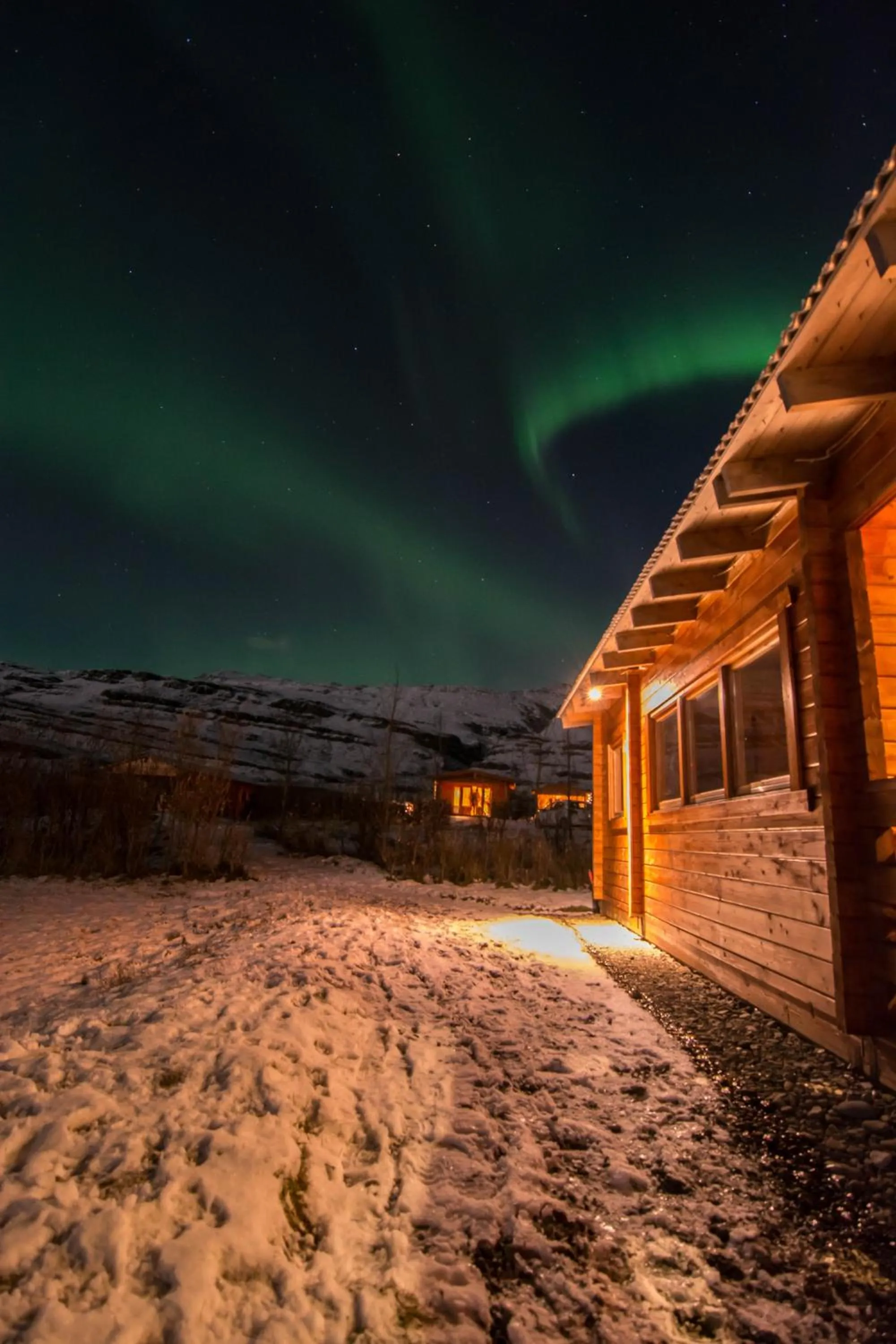 Winter in Bragdavellir Cottages