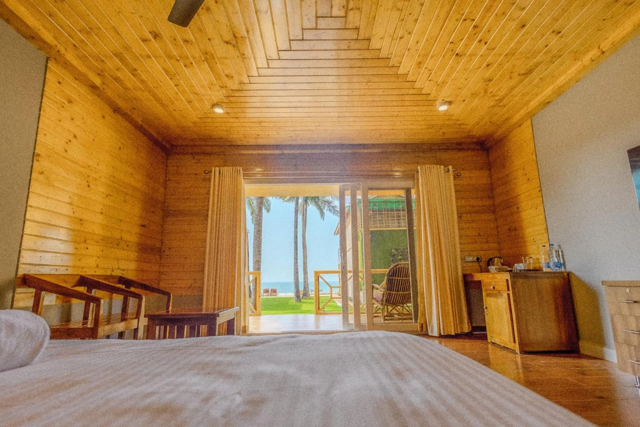 Bed in The O2H Agonda Beach Resort