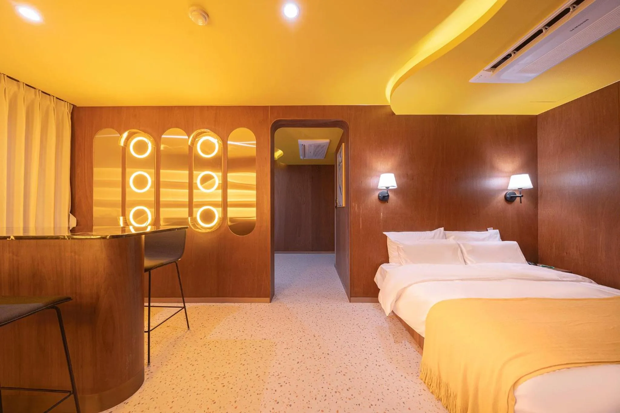 Bed in Nouvelle Hotel Seoul Itaewon by Aank