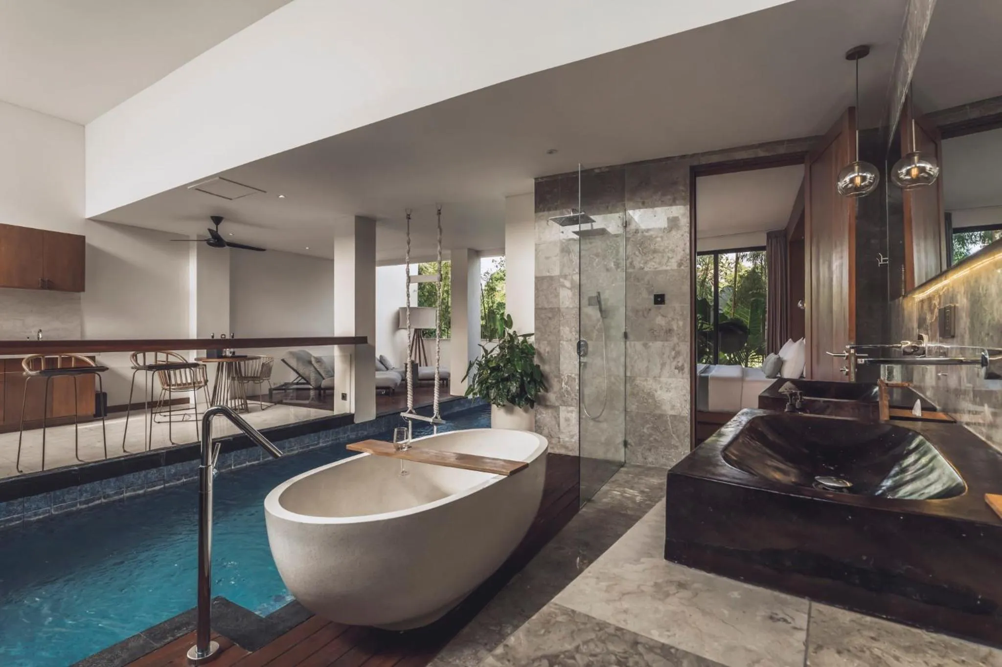 Bathroom in Ayona Villa Canggu by Ini Vie Hospitality